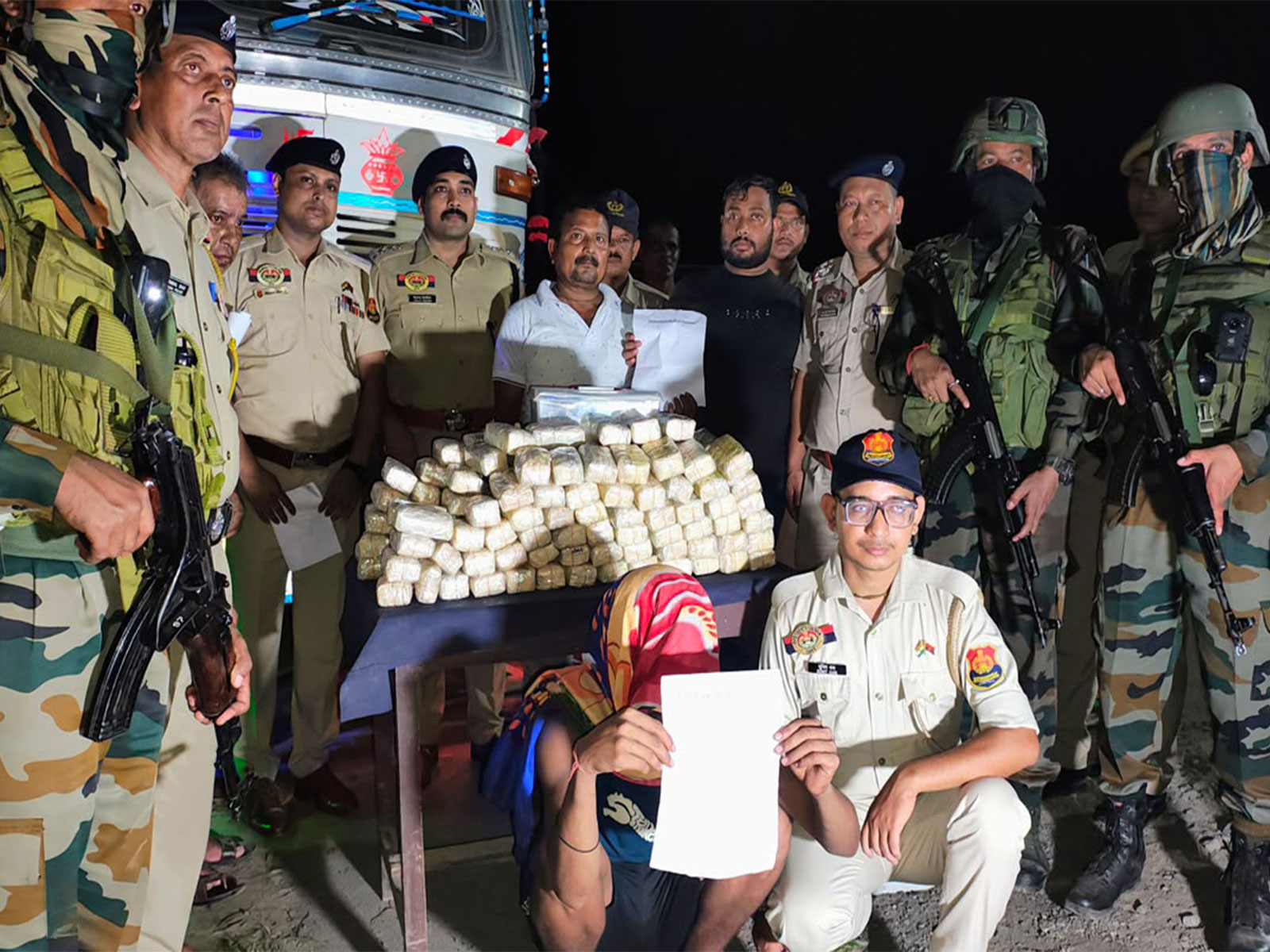  5 lakh yaba tablets weighing 50 kg and valued at Rs 40 crore at Panisagar Naka in Tripura (Photo/ANI)