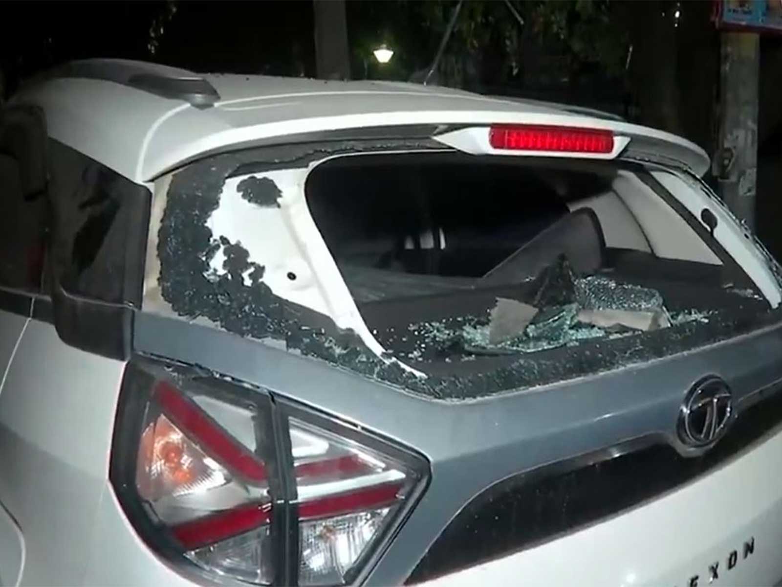 The damaged vehicle (Photo/ANI)