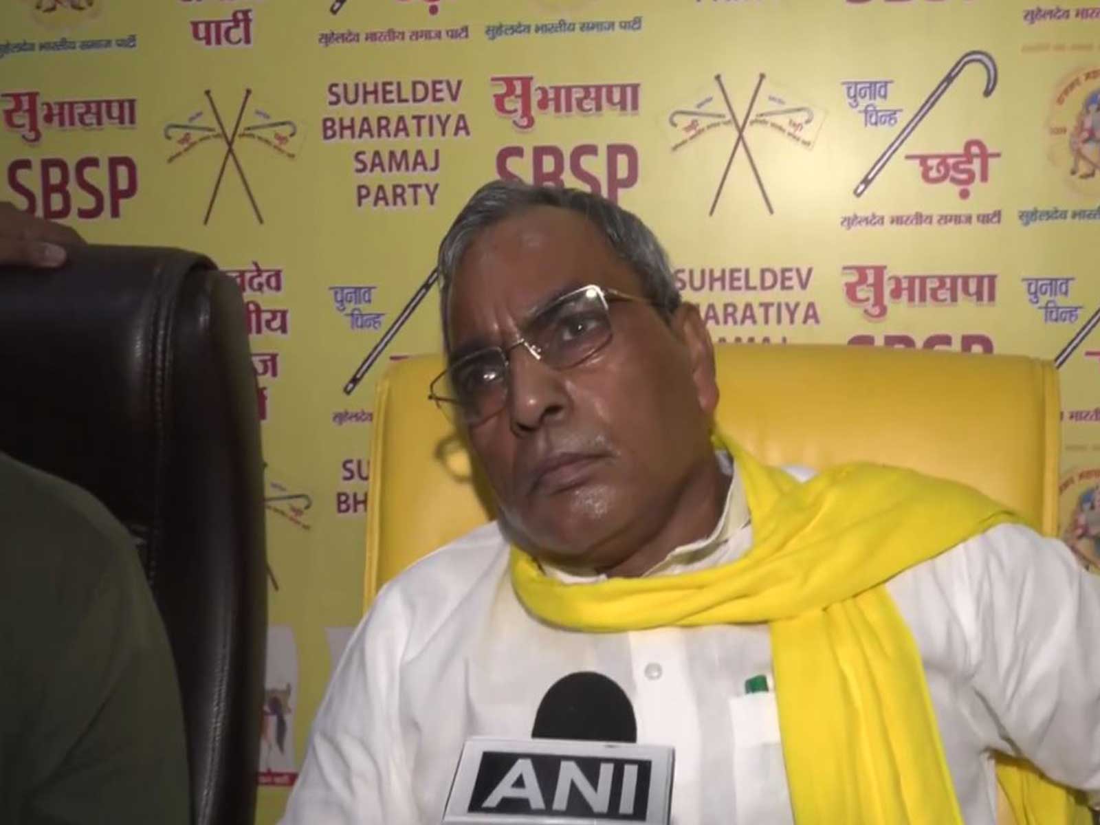 Uttar Pradesh Cabinet Minister Om Prakash Rajbhar (Photo/ANI)