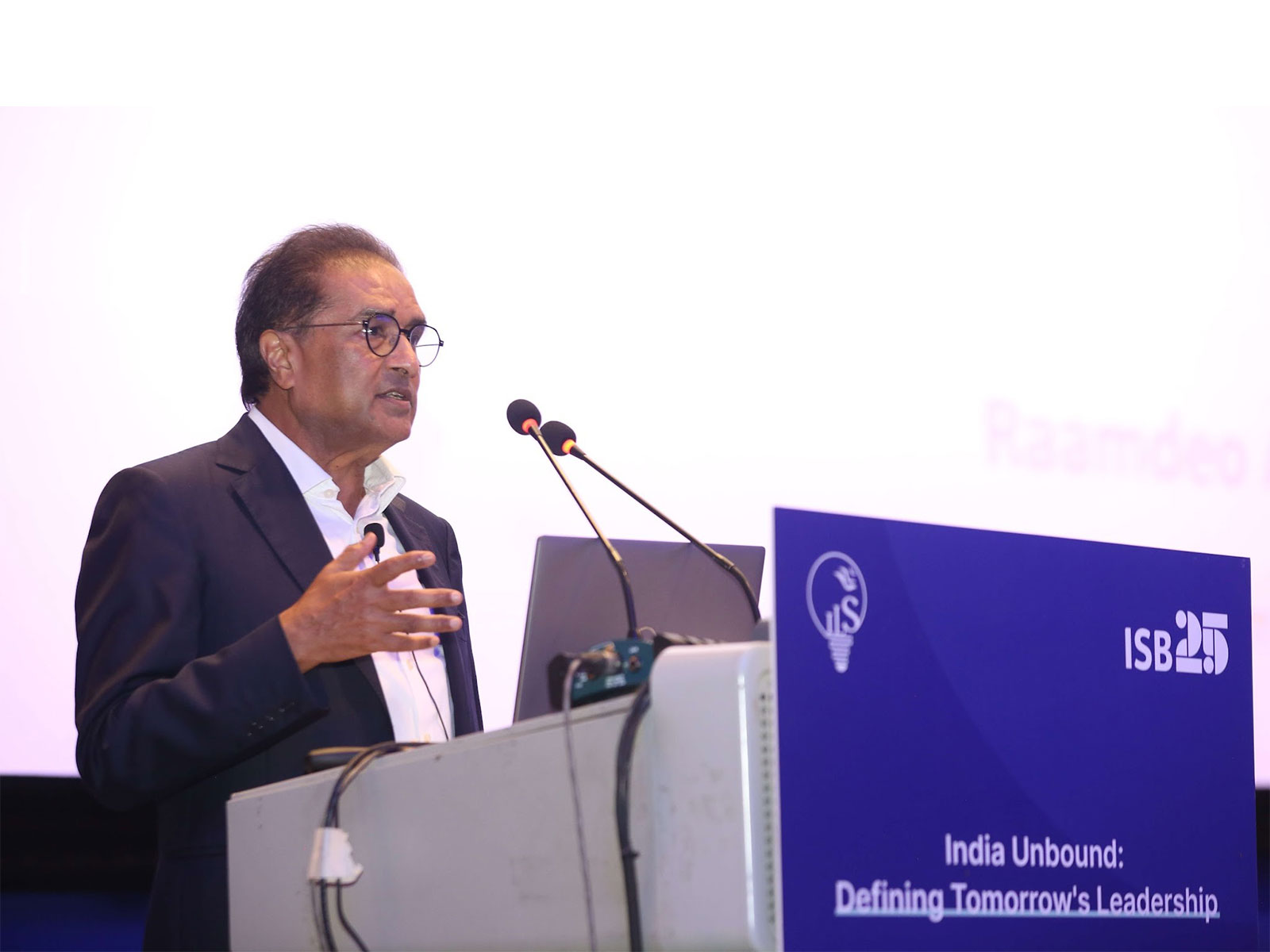 Mr. Raamdeo Agrawal, Chairman & Co-founder of Motilal Oswal Financial Services Ltd., sharing his thoughts at ISB Leadership Summit (ILS) 2026.