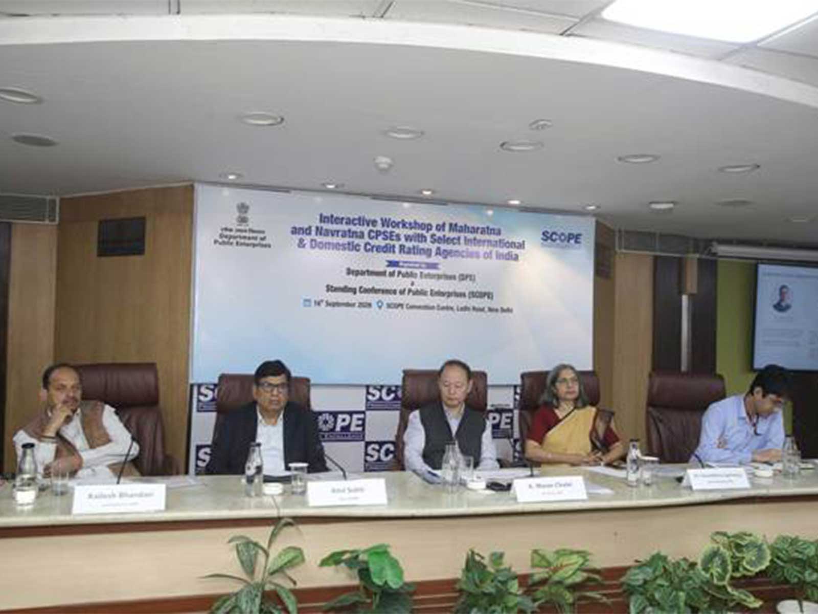 DPE workshop with Maharatna and Navratna CPSEs and credit rating agencies in New Delhi (Photo/PIB)