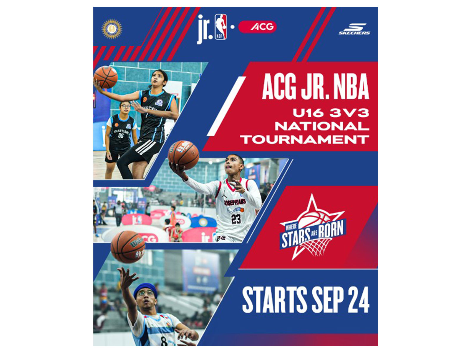 2026 ACG Jr. NBA 3v3 National Tournament will tip off on September 24 in Ahmedabad. (Photo: NBA)