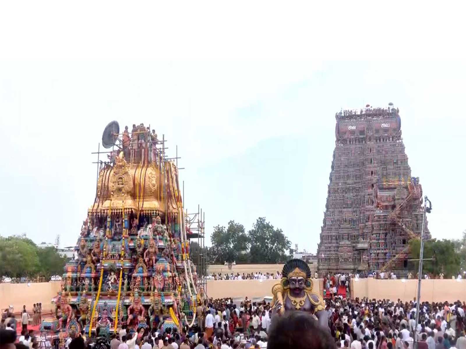 Maha Kumbabhishekam of Meenakshi Sundareswarar Temple(Photo/ANI)