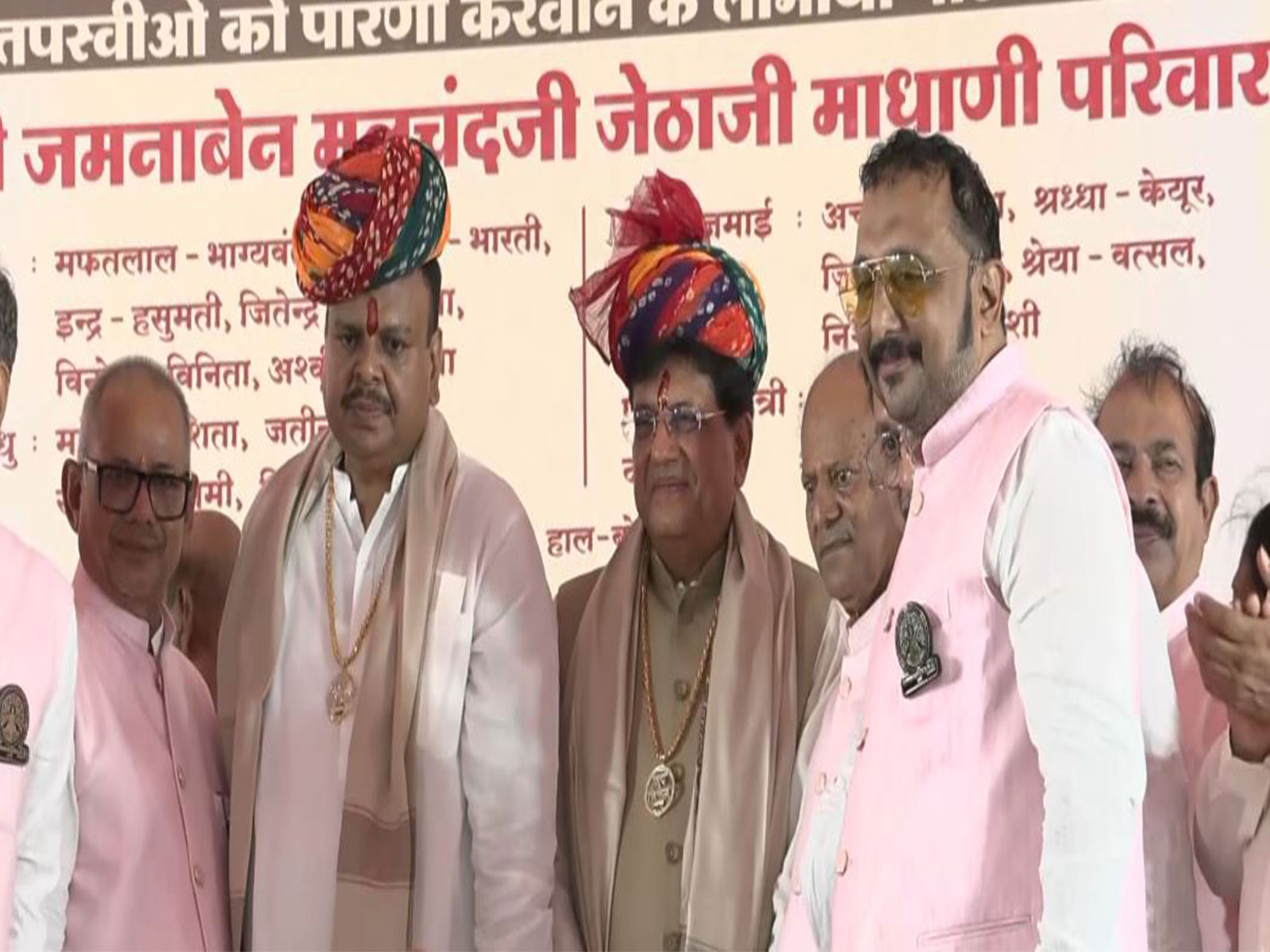 Piyush Goyal attends Jain Sangh Parana ceremony (Photo/ANI)