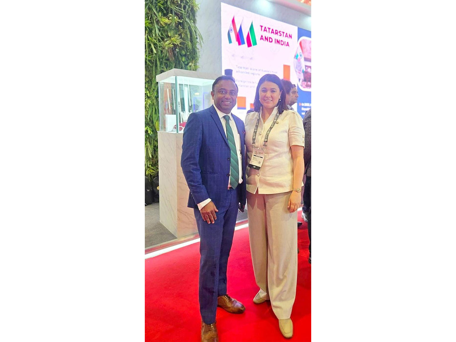 Mr. Bency George & Chief Operating Officer, ITDFC and MRS. TALIYA MINULLINA,  Chief Executive of the Tatarstan Investment Development Agency, is seen in the picture