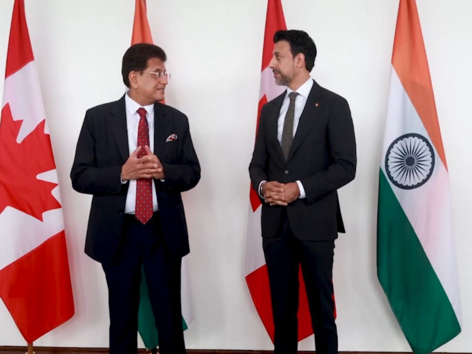 Union Minister Piyush Goyal with Canada's International Trade Minister Maninder Sidhu (Photo/X@PiyushGoyal)