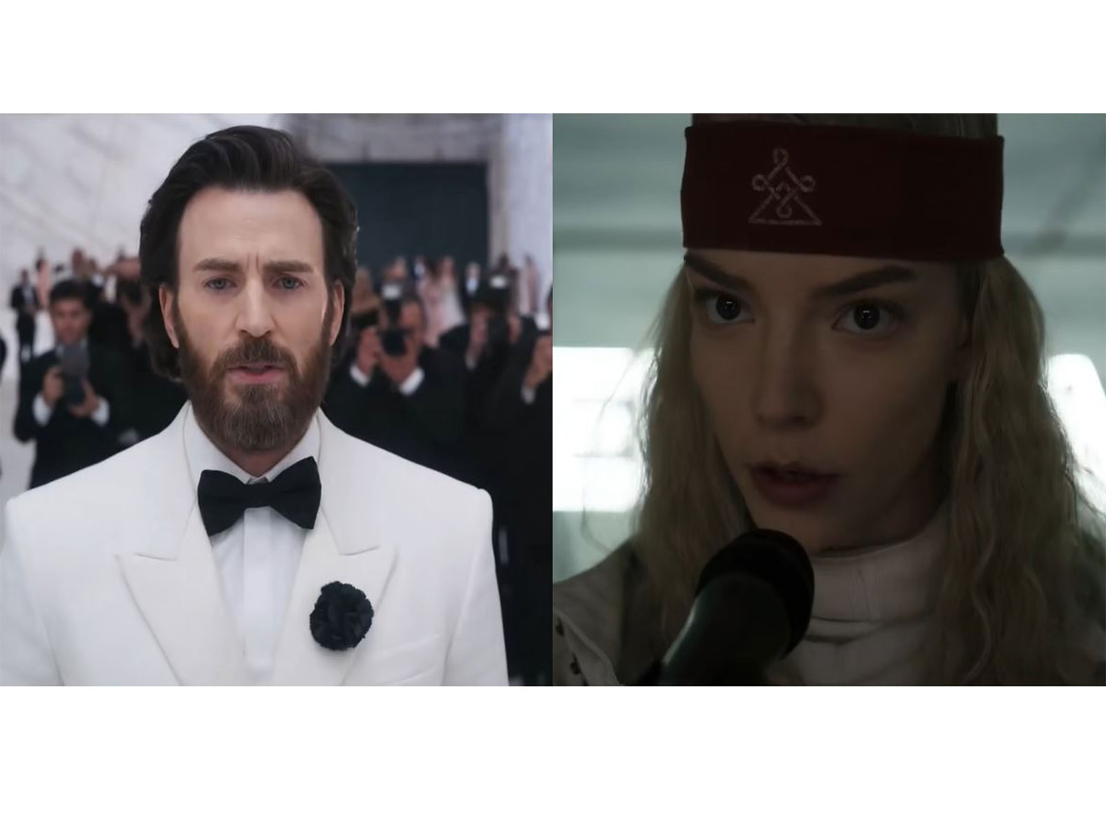 Chris Evans and Anya Taylor Joy (Photo/Instagram@Netlfix)