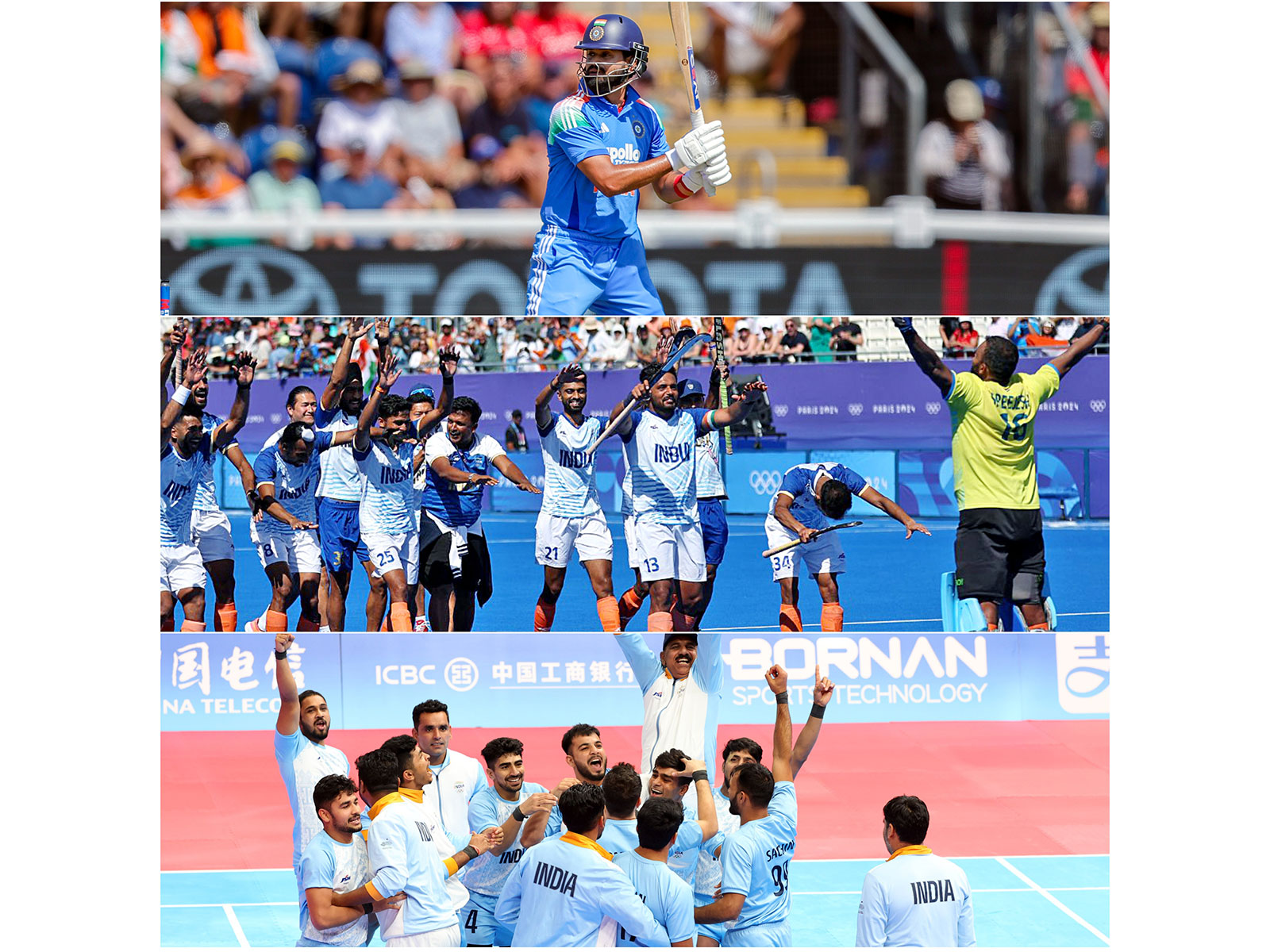 Indian skipper Shreyas Iyer, Indian mens hockey team and Indian men's kabaddi team. (Photo: ANI)