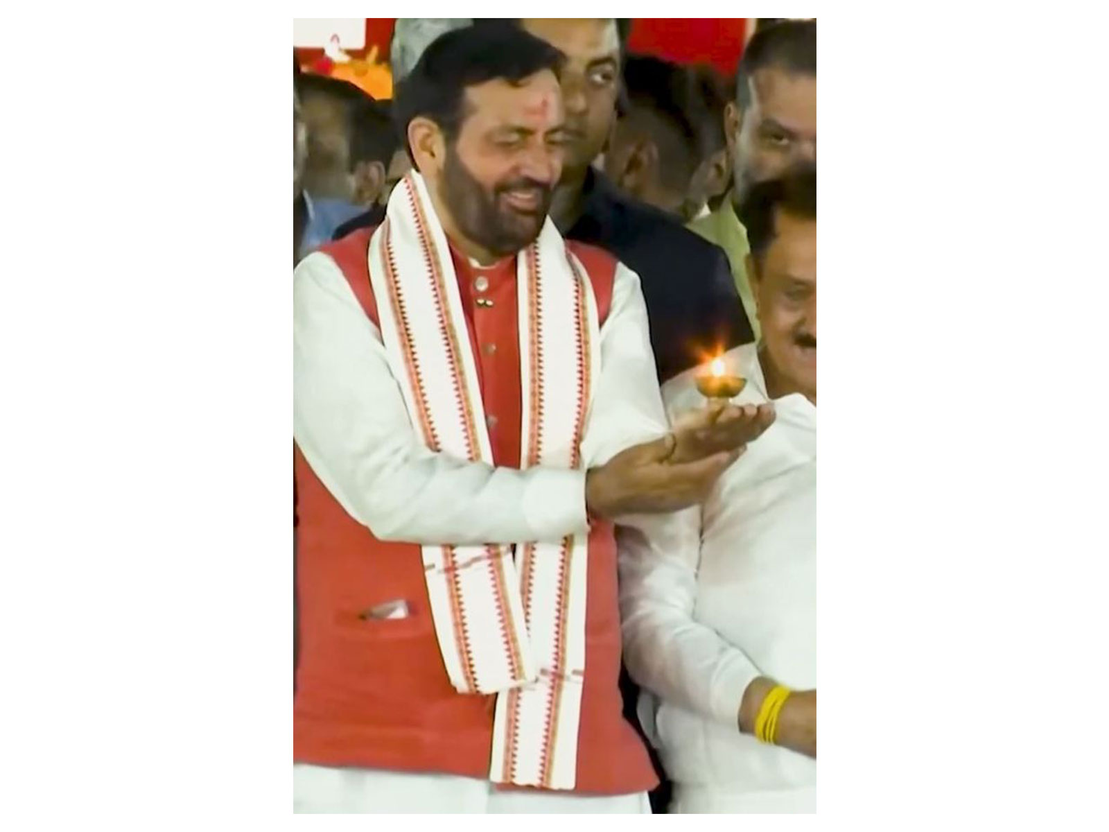 Haryana CM Nayab Singh Saini participates in the ‘Aashirwad Ka Diya’ campaign (Photo/X/@NayabSainiBJP)