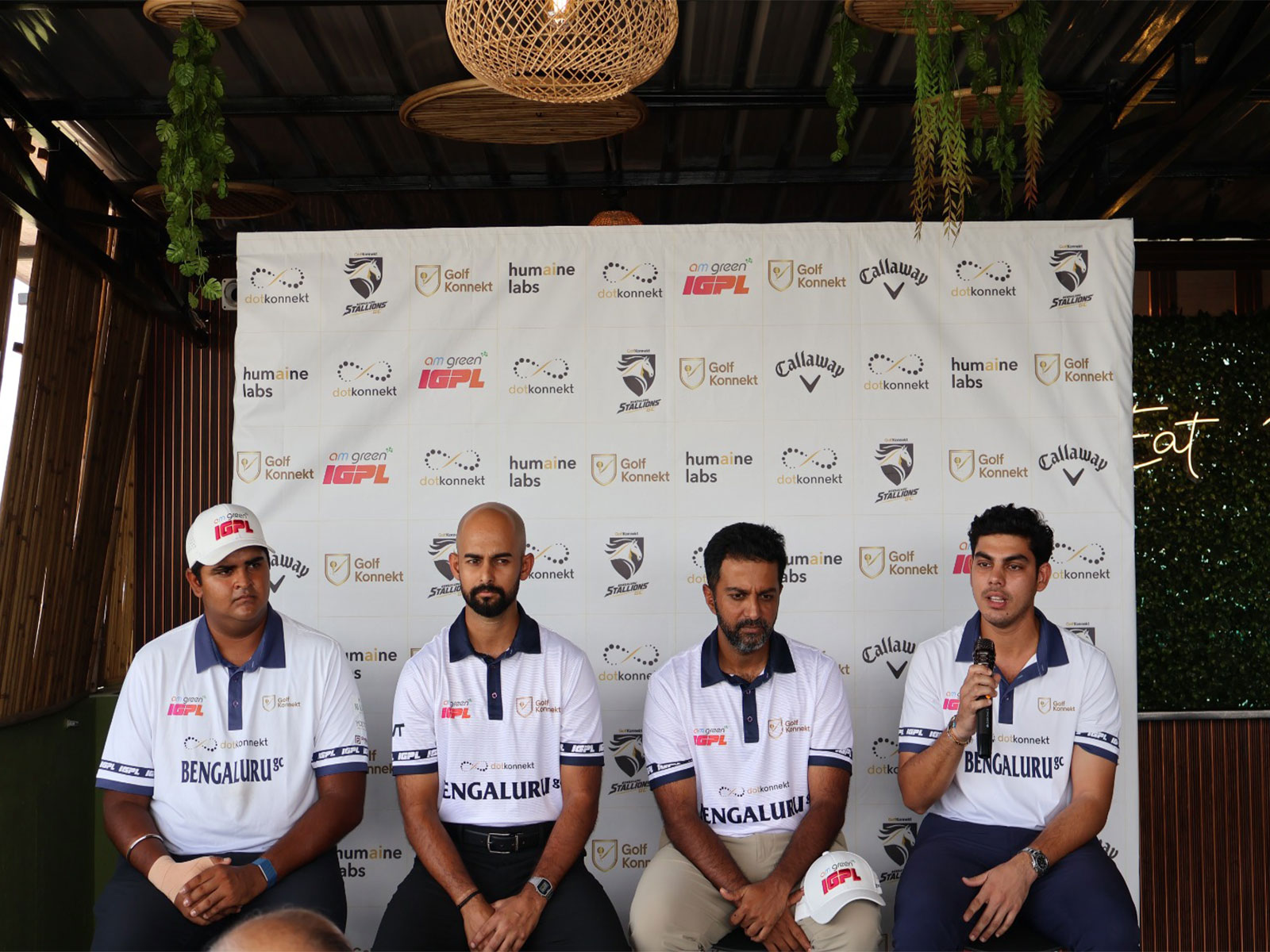 (L to R) Golfers Veer Ganapathy, Trishul Chinnappa, Sudhir Sharma, Sunhit Bishnoi (Photo: IGPL)