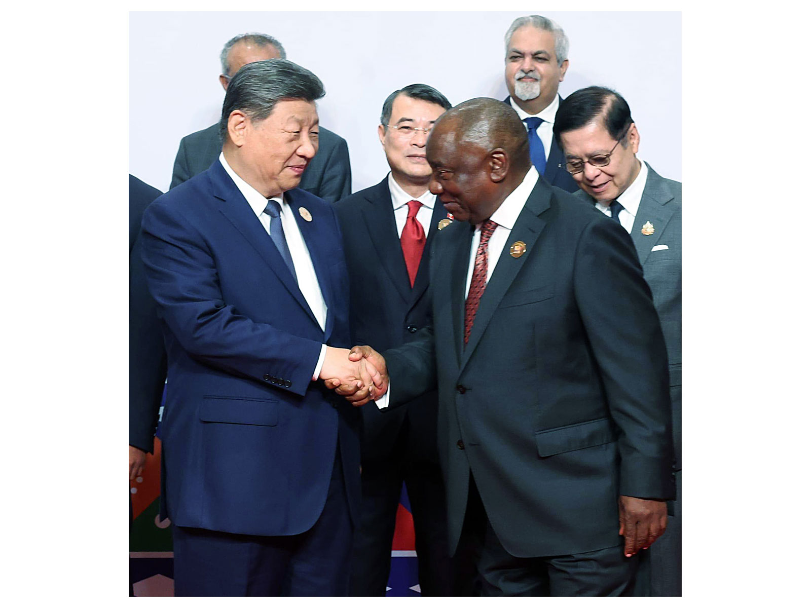 Chinese President Xi Jinping and South African President Cyril Ramaphosa at BRICS Summit in Delhi (File Photo/ANI)