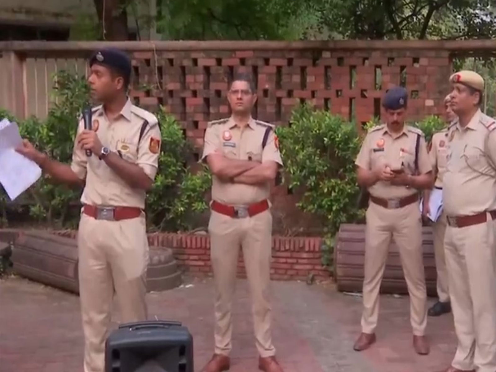 Police steps up security across North Campus as DUSU polling begins (Photo/ANI)