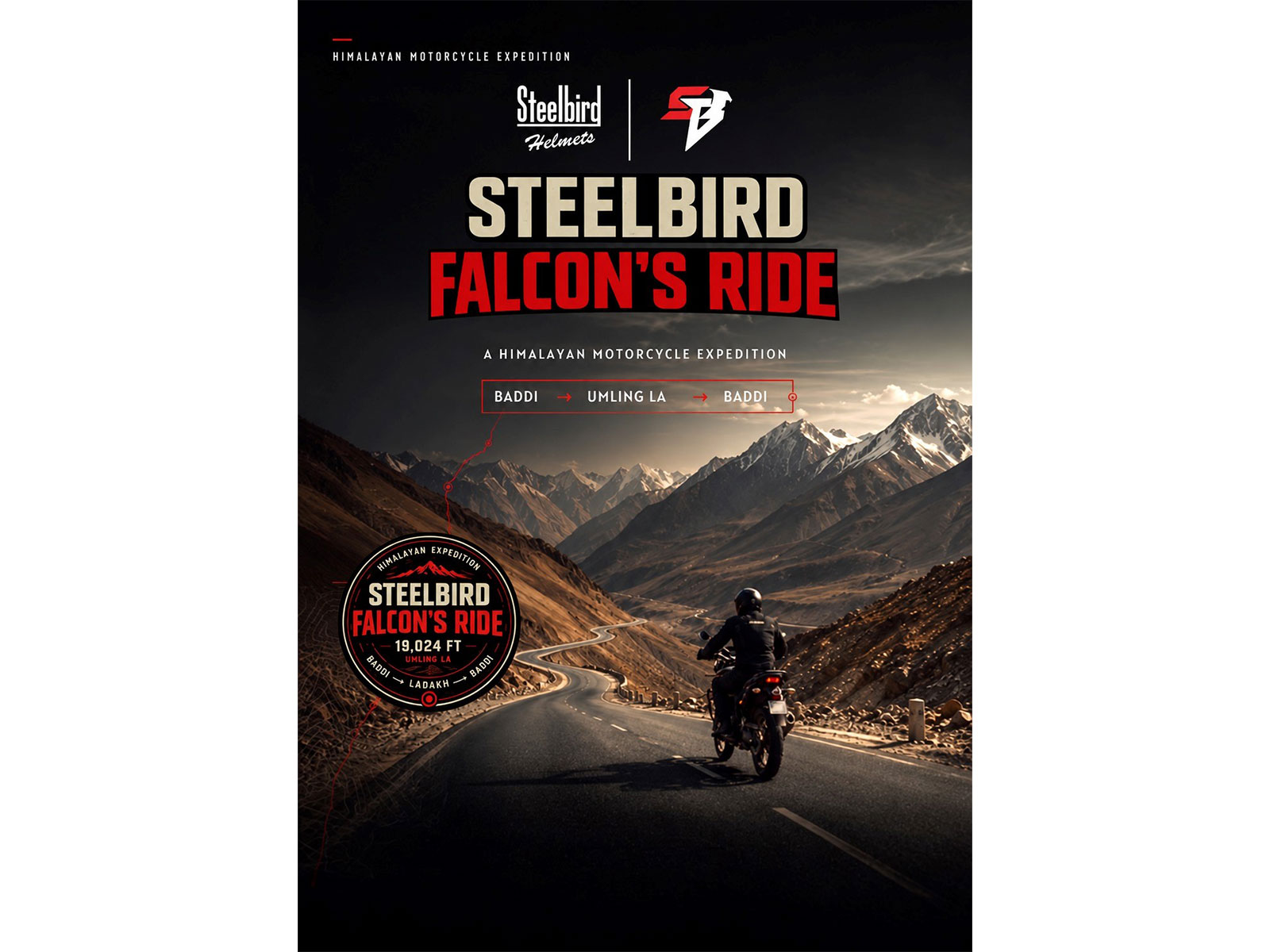 A ride that begins at Steelbird Helmets’s home turf and heads deep into the Himalayas, bringing together adventure, machines, riders and unforgettable moments