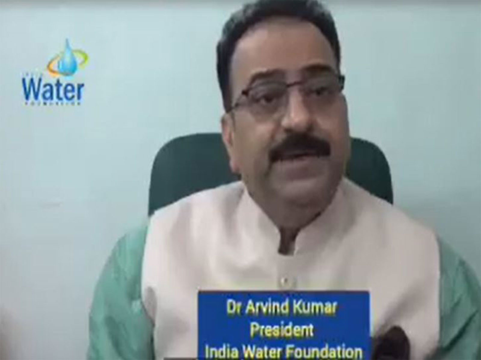 India Water Foundation President Arvind Kumar (Photo/ Screengrab UNTV)