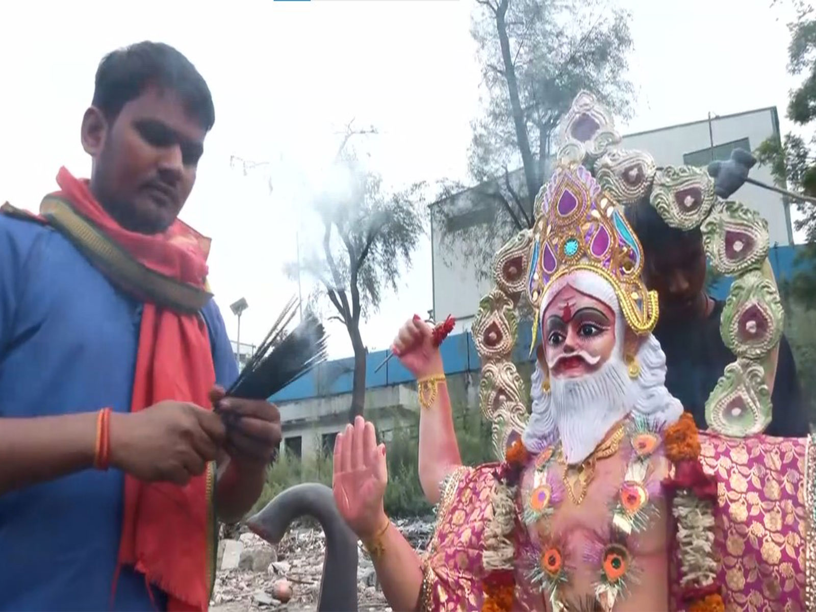Nepal bids farewell to Lord Vishwakarma after observing puja (Photo/ANI)
