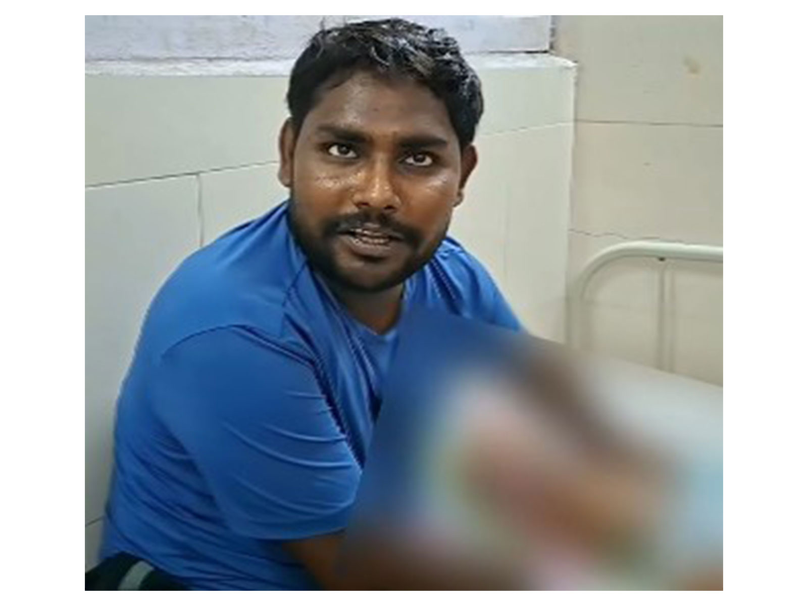 Father of the child injured in the alleged Pitbull attack (Photo/ANI)