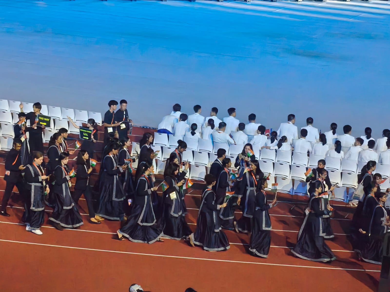 Indian contingent at Asian Games 2026 opening ceremony (Photo: ANI)