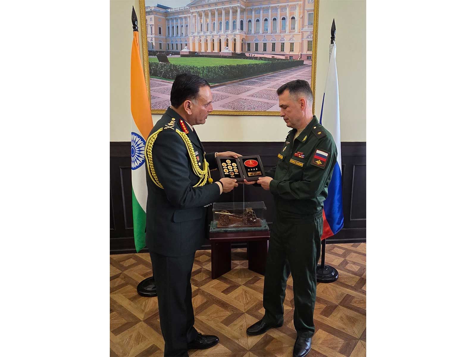 Chief of the Army Staff (COAS), General Dhiraj Seth, during his official visit to Russia, visited the Mikhailovskaya Military Artillery Academy in St. Petersburg. (Photo: X/@adgpi)