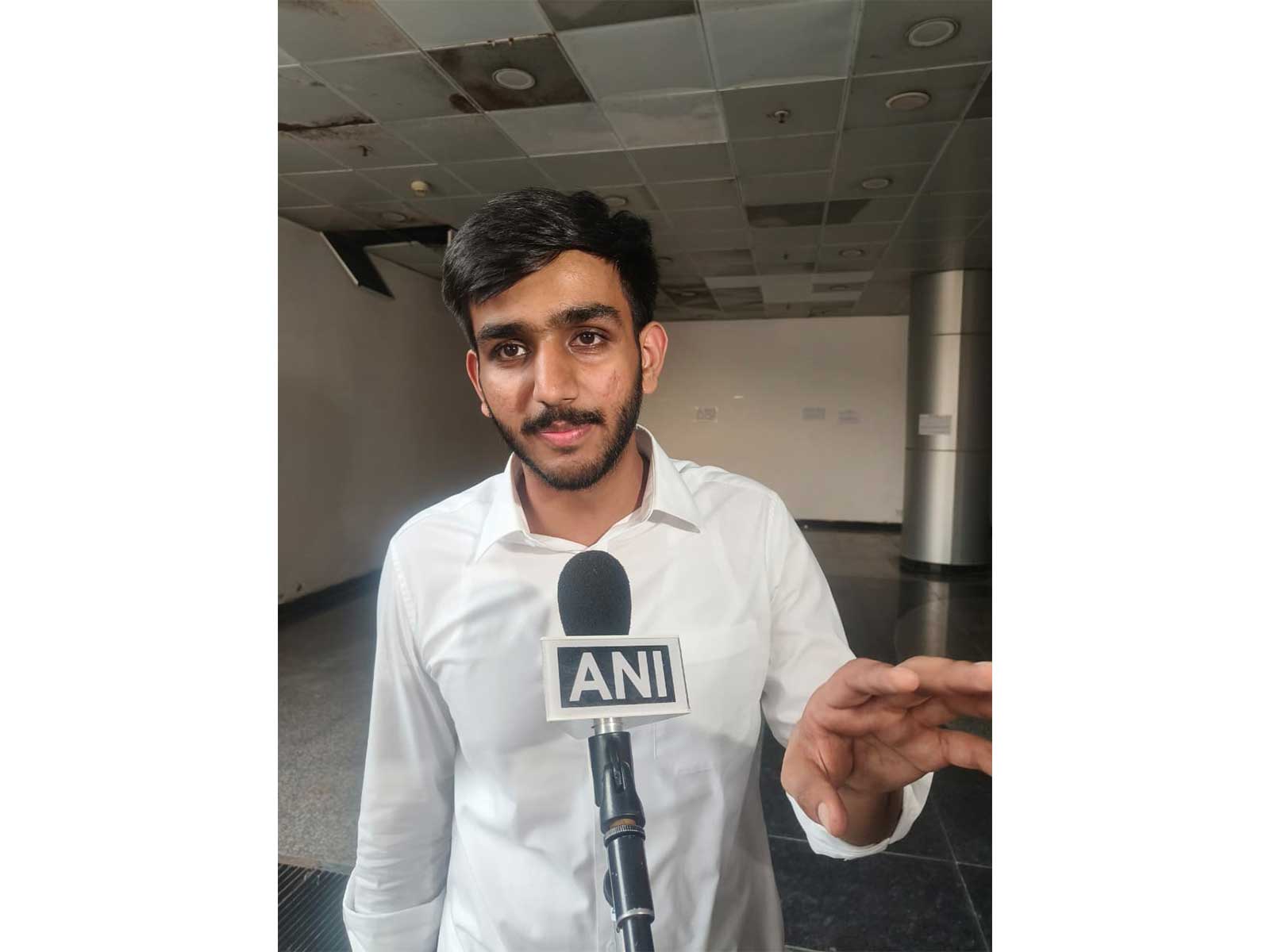 Outgoing DUSU President Aryan Maan (Photo/ANI)   