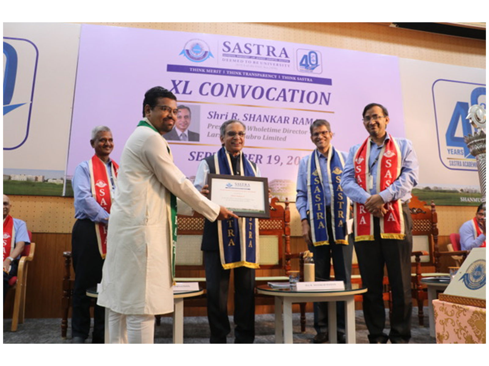 R Shankar Raman, President and Whole-time Director, Larsen & Toubro attends 40th Convocation of SASTRA Deemed University in Thanjavur (Photo/ANI)