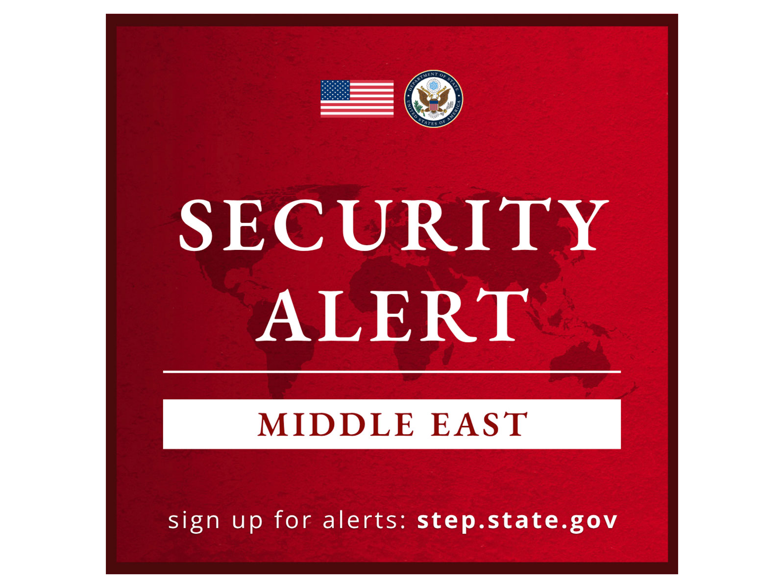 A US Department of State security alert urges American citizens in the Middle East to consider departing or be prepared to leave amid escalating regional tensions. (Photo: X/@TravelGov)