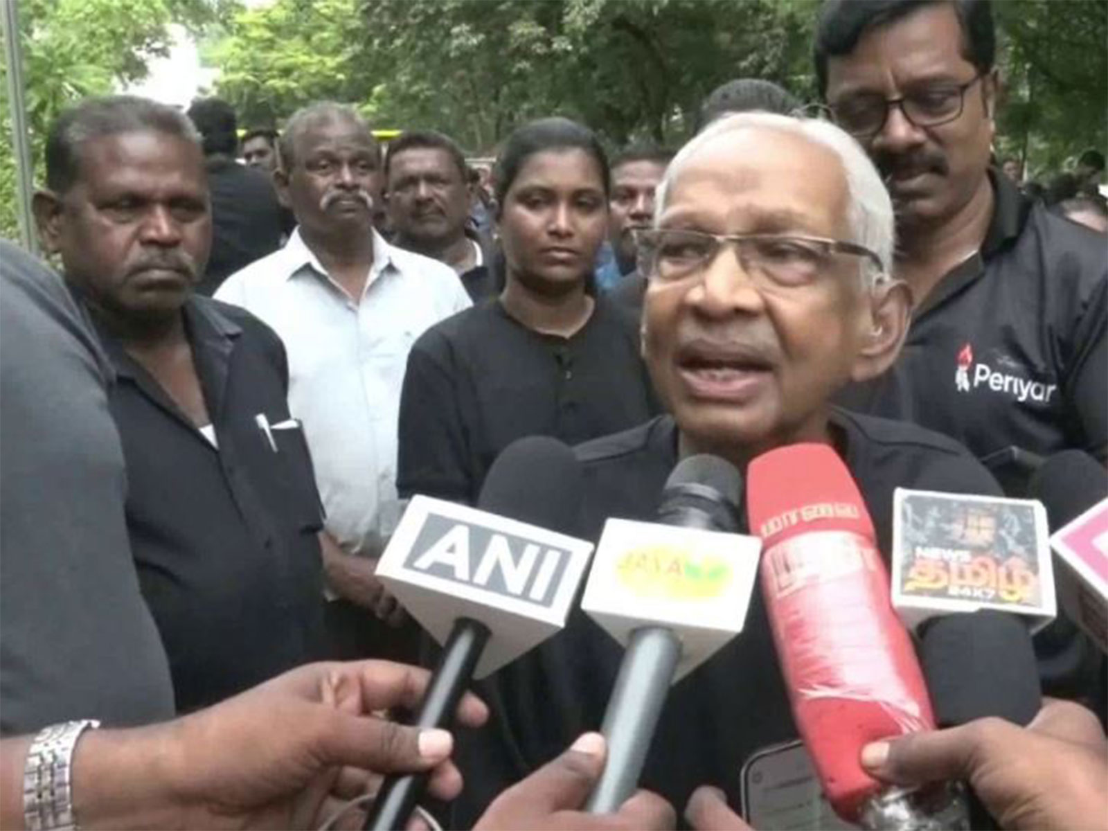Dravidar Kazhagam President K. Veeramani (Photo/ANI)