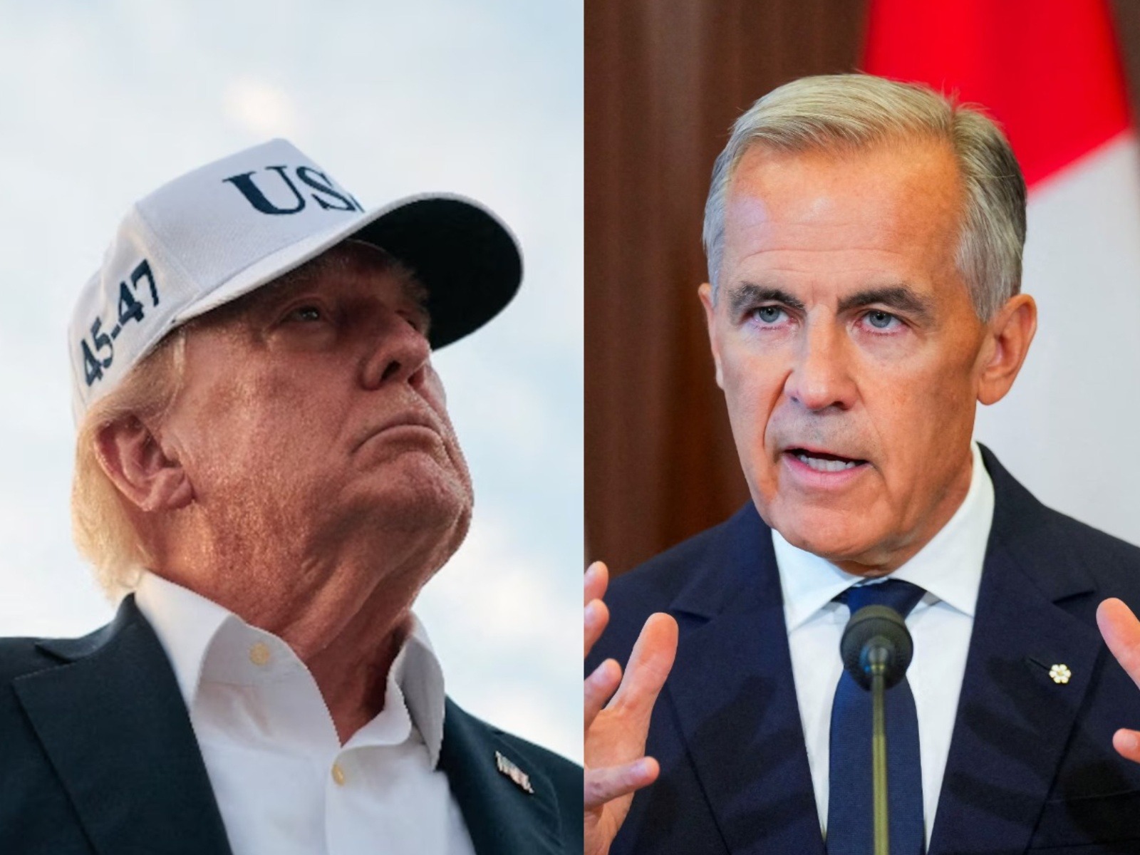 US President Donald Trump and Canadian Prime Minister Mark Carney (Photo/Reuters)