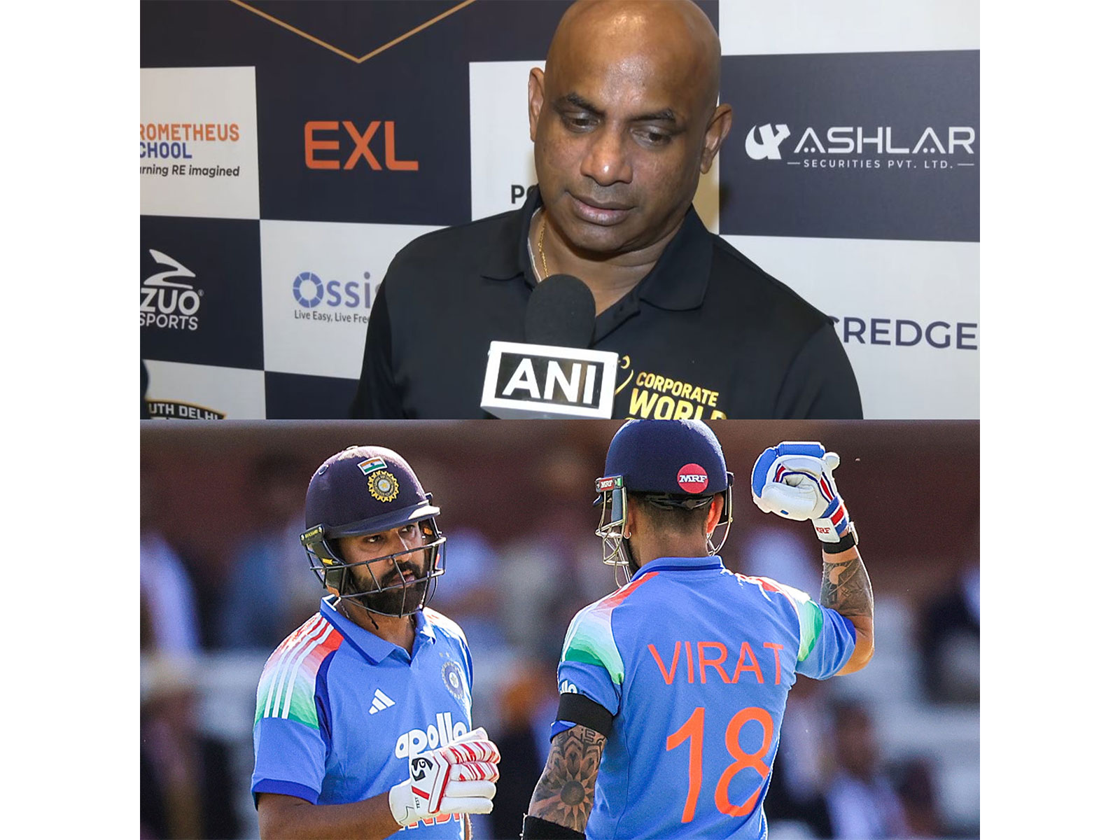 Sanath Jayasuriya (top), Rohit Sharma and Virat Kohli (bottom). (Photo: ANI)