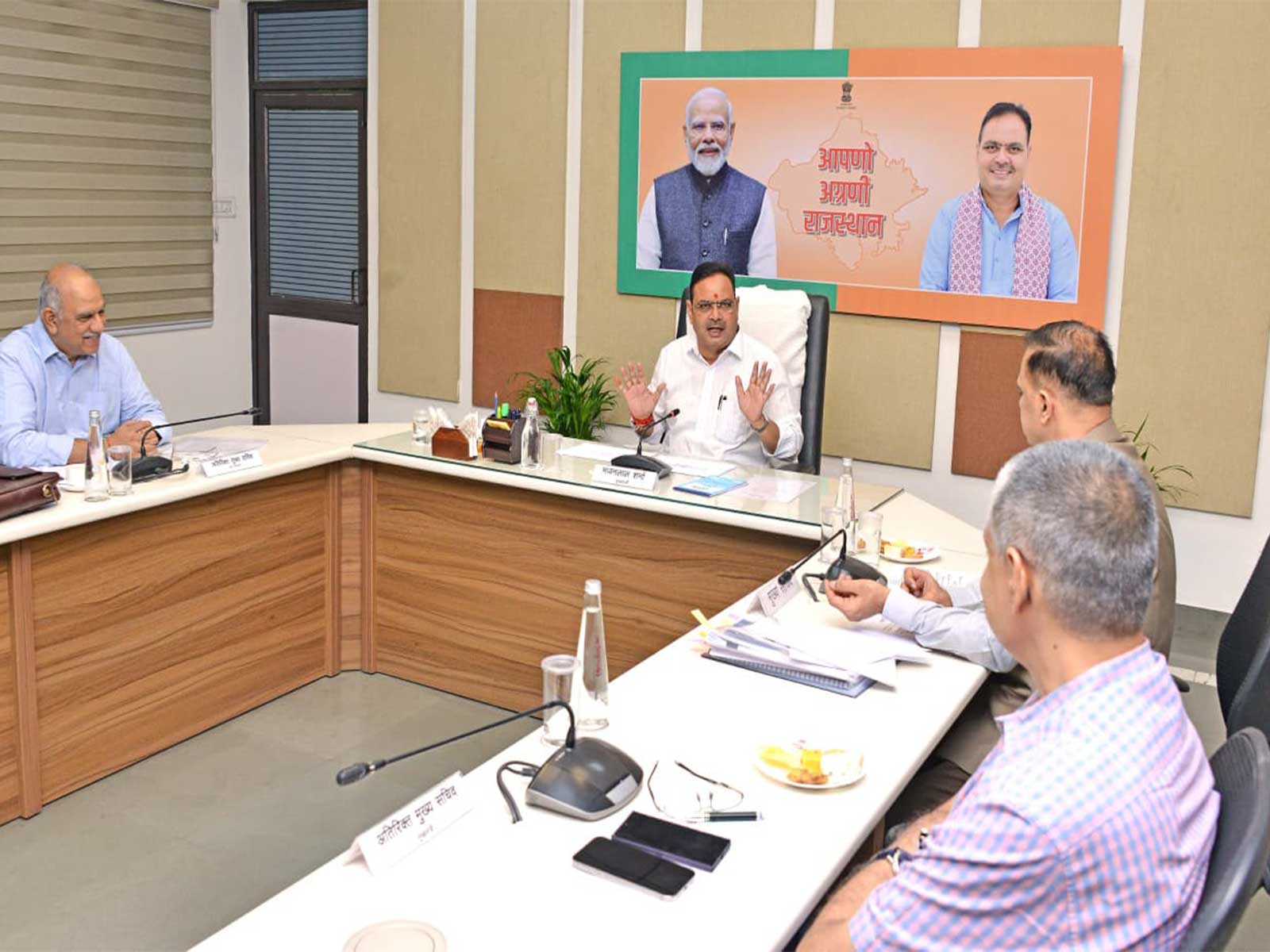 Chief minister Bhajanlal Sharma chaired review meeting (Photo/ANI)