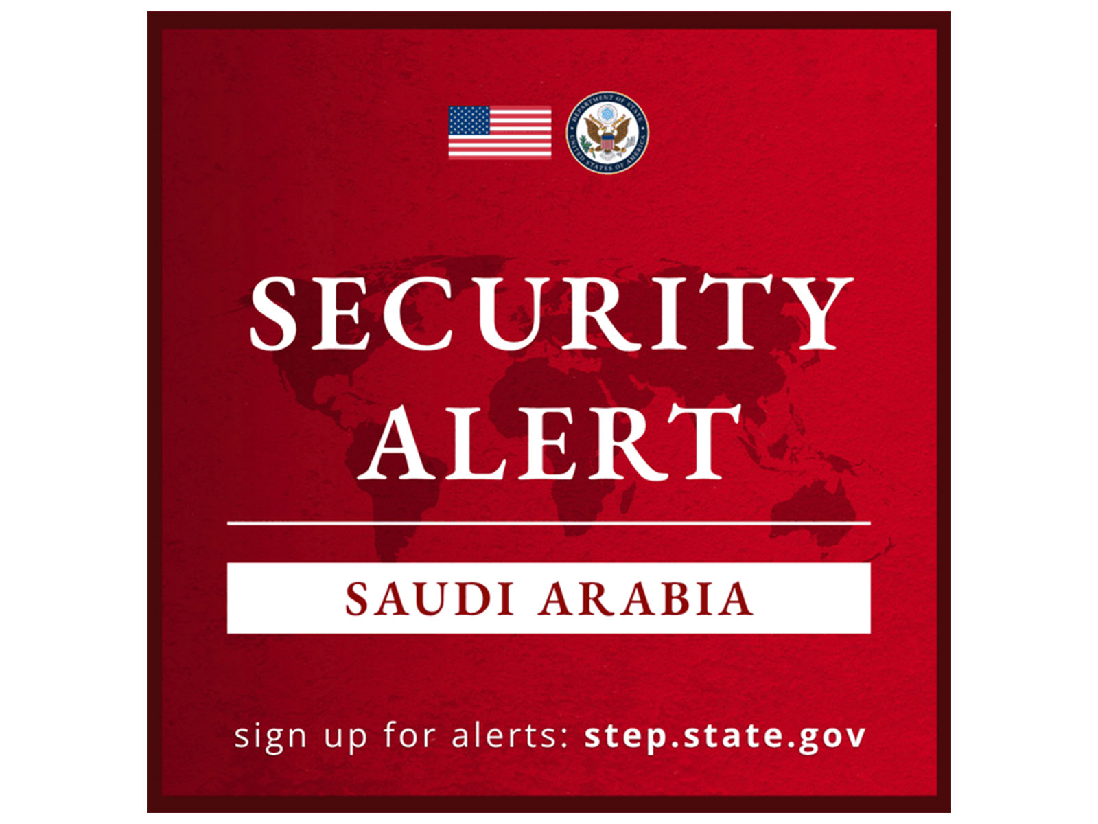 US issues security alert for Saudi Arabia (Photo/X/@TravelGov)