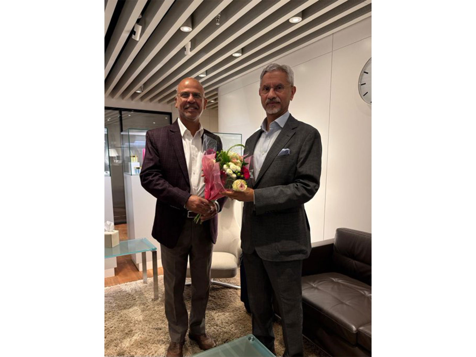 EAM S Jaishankar and Switzerland and Liechtenstein Ambassador Mridul Kumar (Photo/X/@IndiainSwiss)