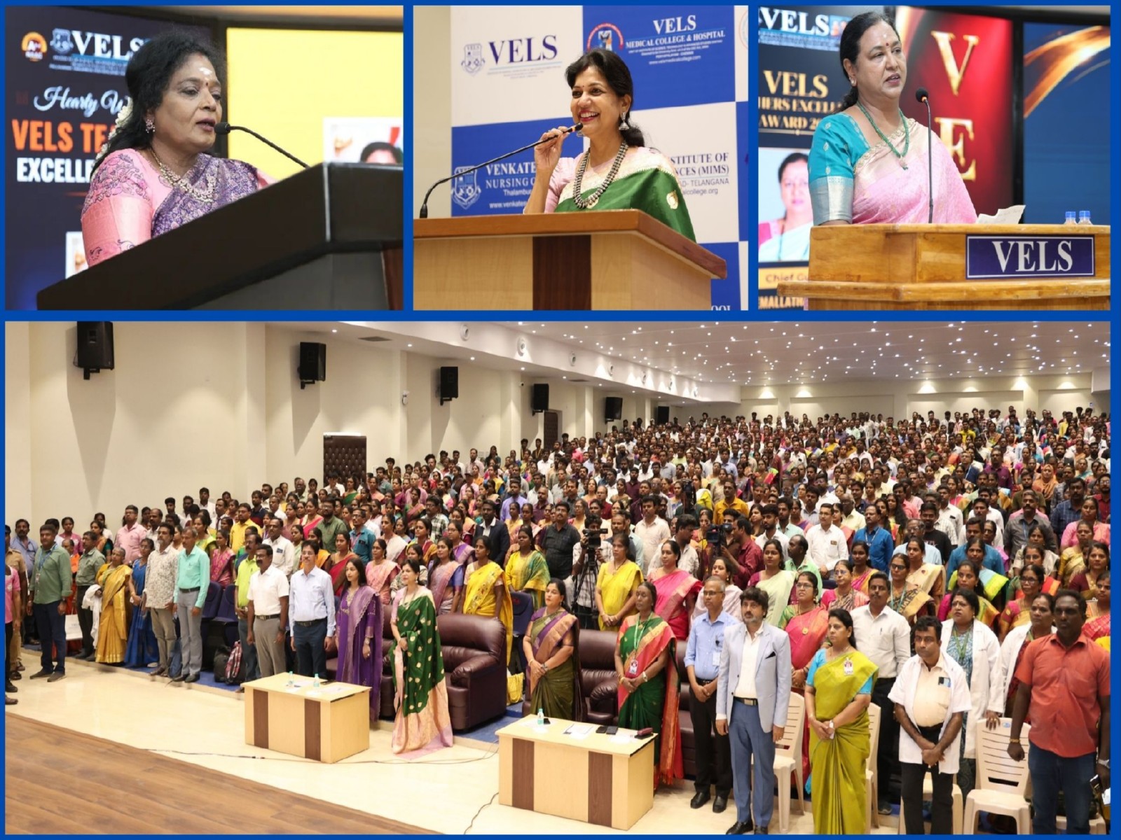 VELS honoured 2,000 outstanding teachers across Tamil Nadu at the Teachers Excellence Awards 2026, celebrated across Periyapalayam, Thiruvanmiyur and Pallavaram