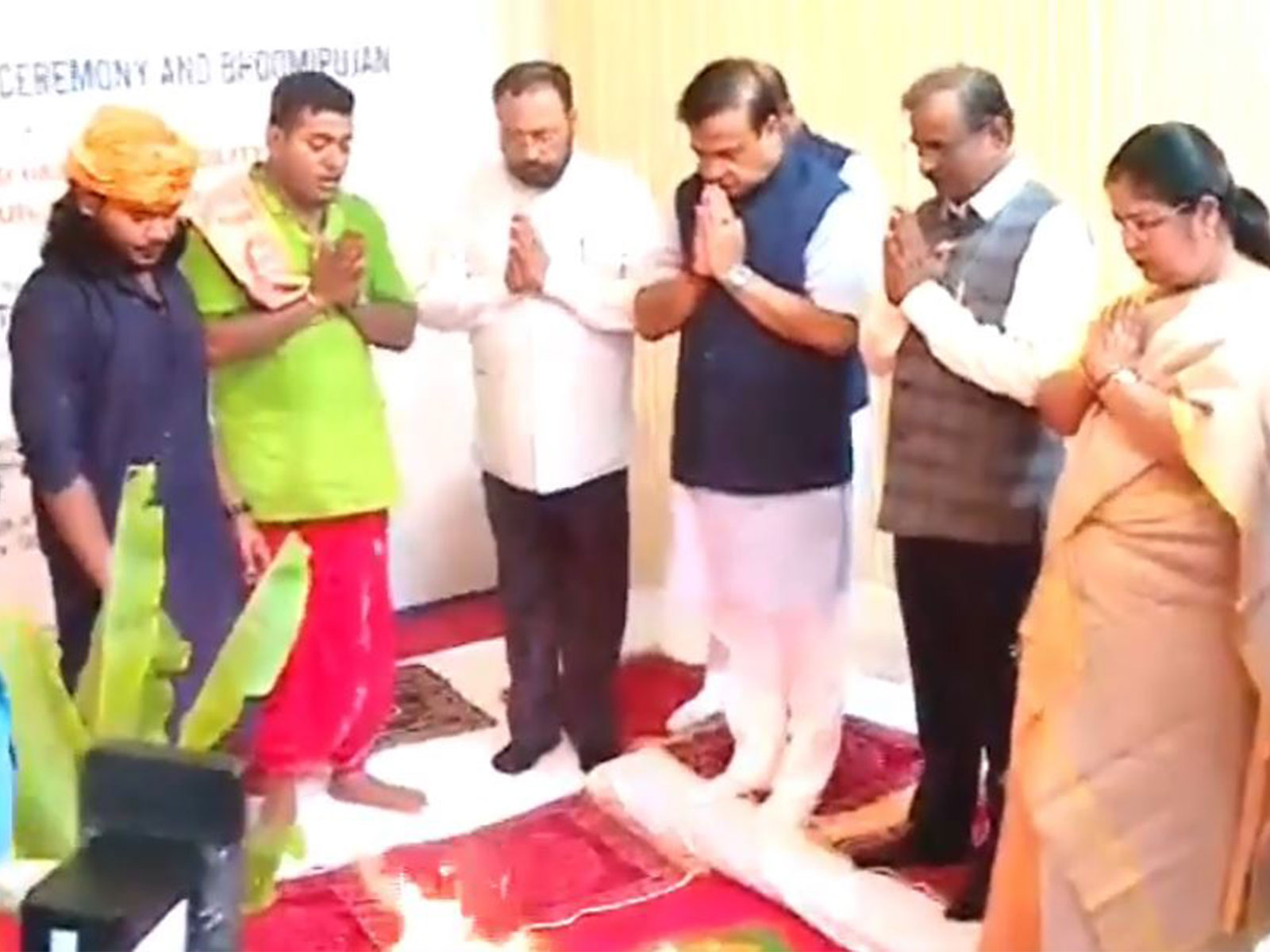 Assam CM performs Bhumi Pujan and lays foundation stone of ISRO’s ISTRAC Advanced Radar Research Facility at Chandrapur (Photo/X @himantabiswa)