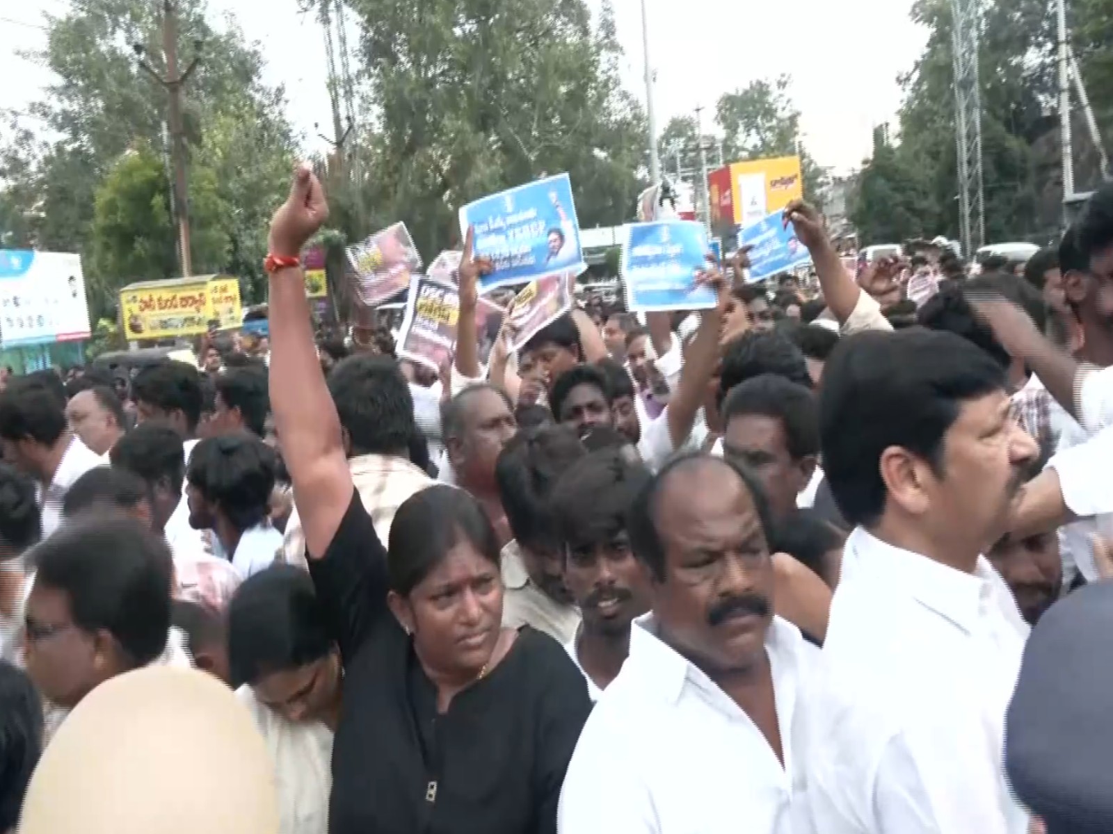 Visual from the protest site (Photo/ANI)