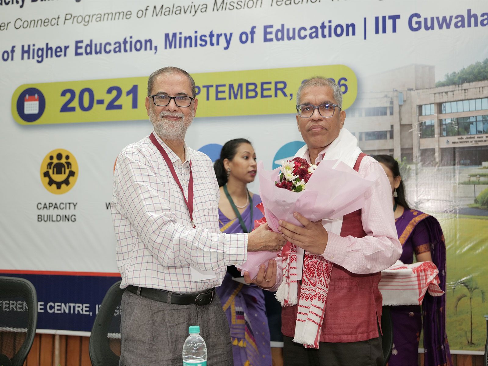 Director IIT Guwahati Prof. Devendra Jalihal felicitating the workshop participants (Photo/ANI)