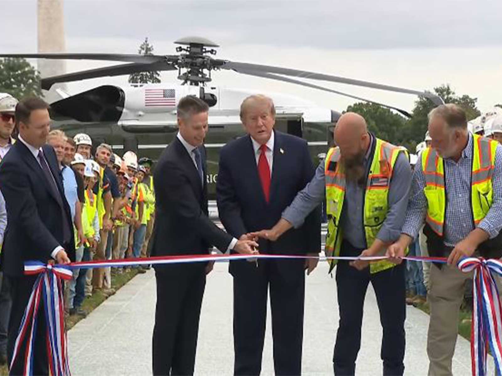 US President Donald Trump inaugurates new helipad at White House South Lawn (Photo/YouTube/TheWhiteHouse)