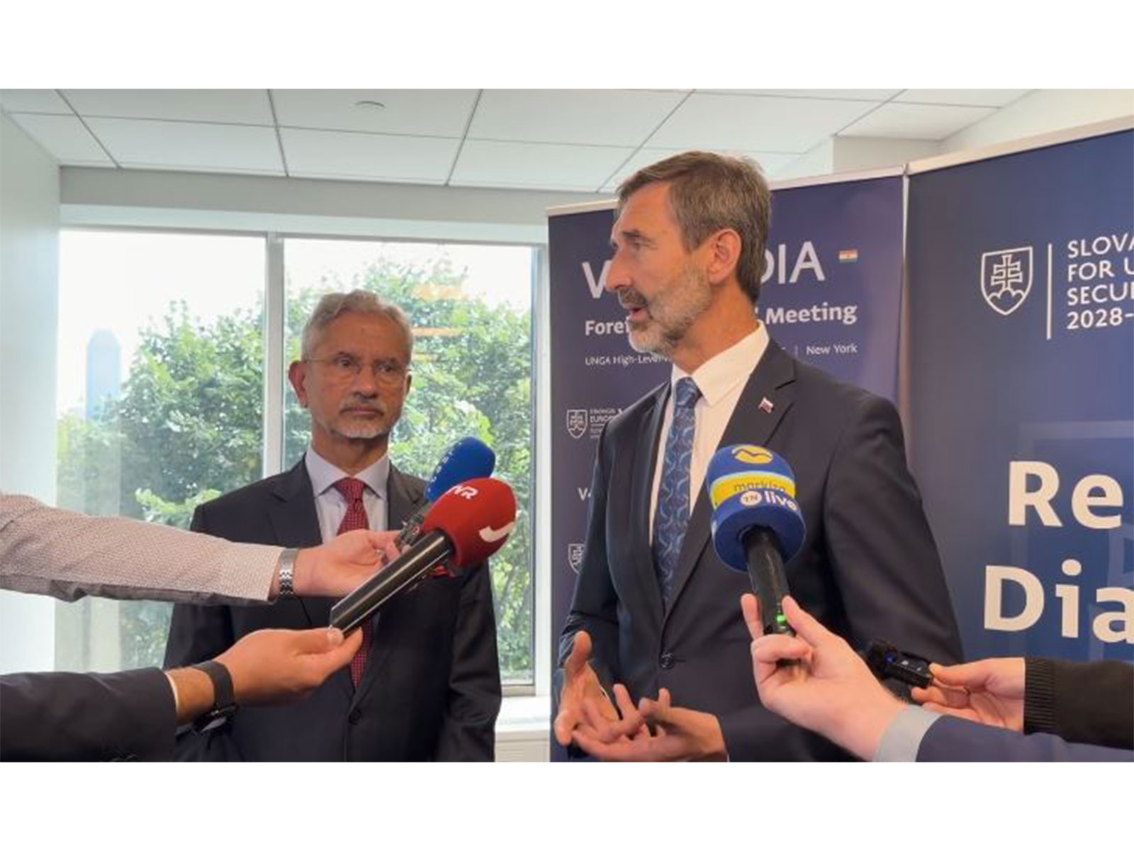 Slovakia FM Juraj Blanár and EAM S Jaishankar (Photo/X/@DrSJaishankar)