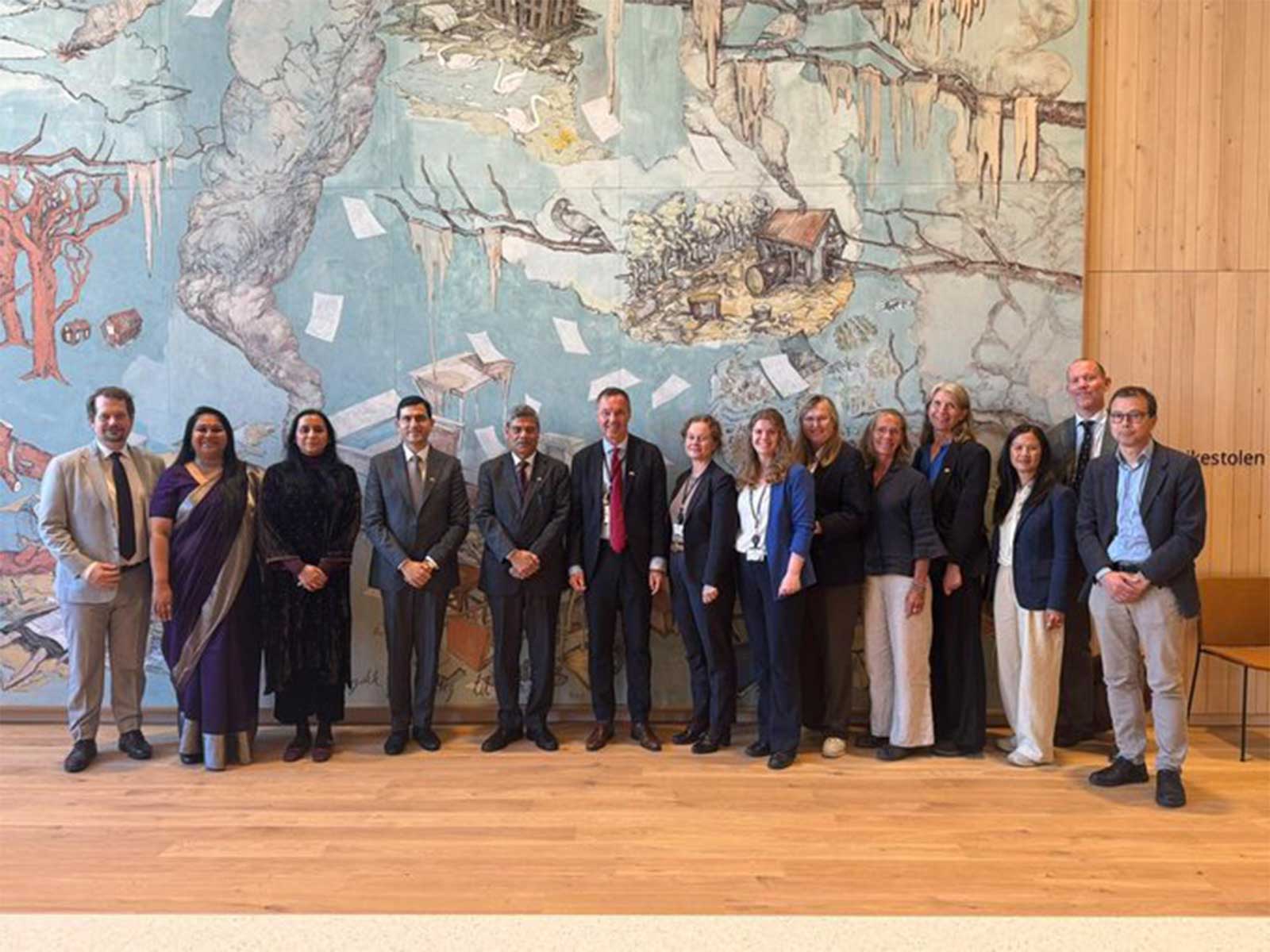 Delegates from India and Norway during the 12th meeting of the Joint Working Group on Environment in Oslo. (Photo: X/@IndiainNorway)