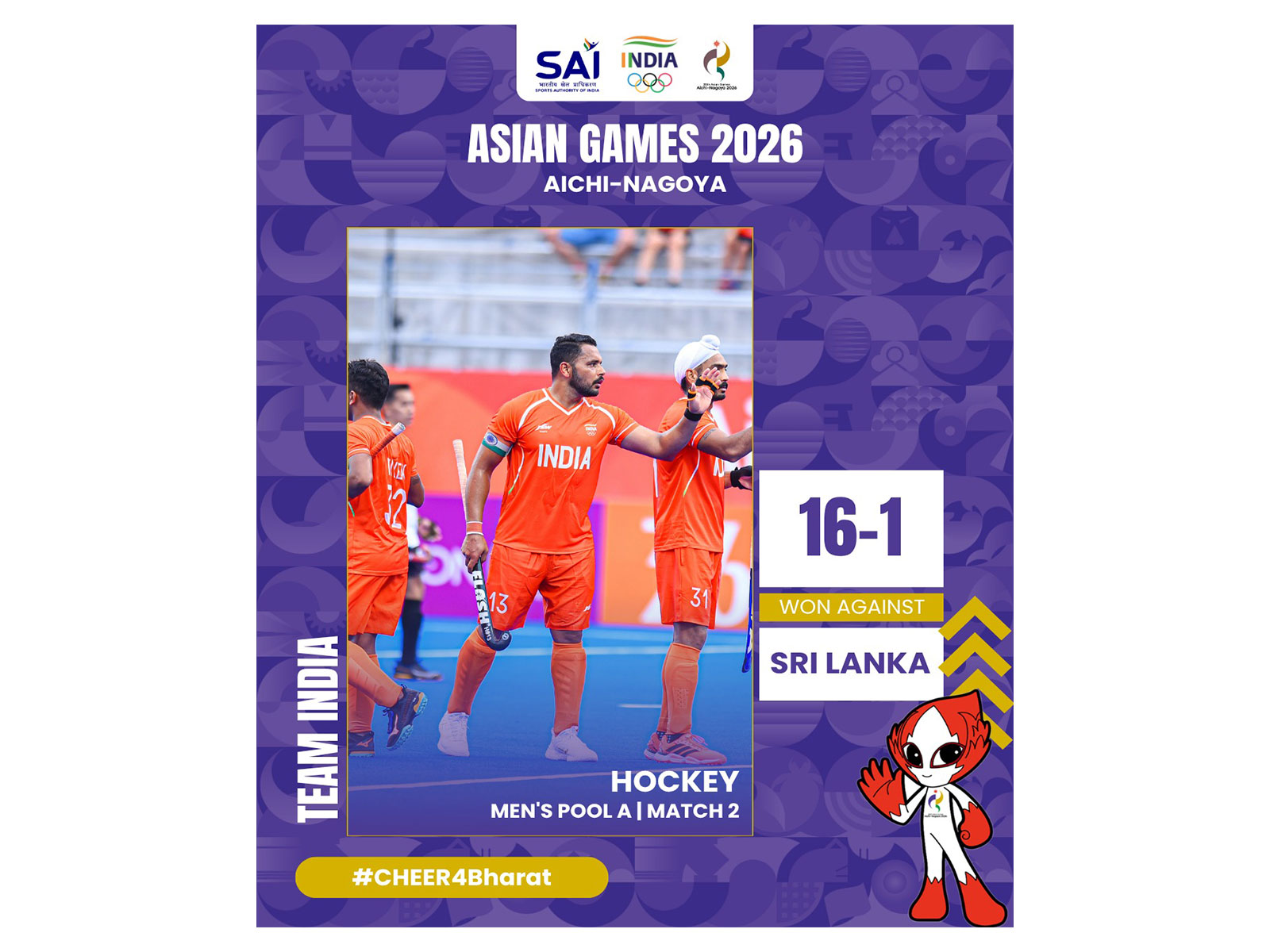 Indian Men's Hockey team. (Photo:X/@Media_SAI)