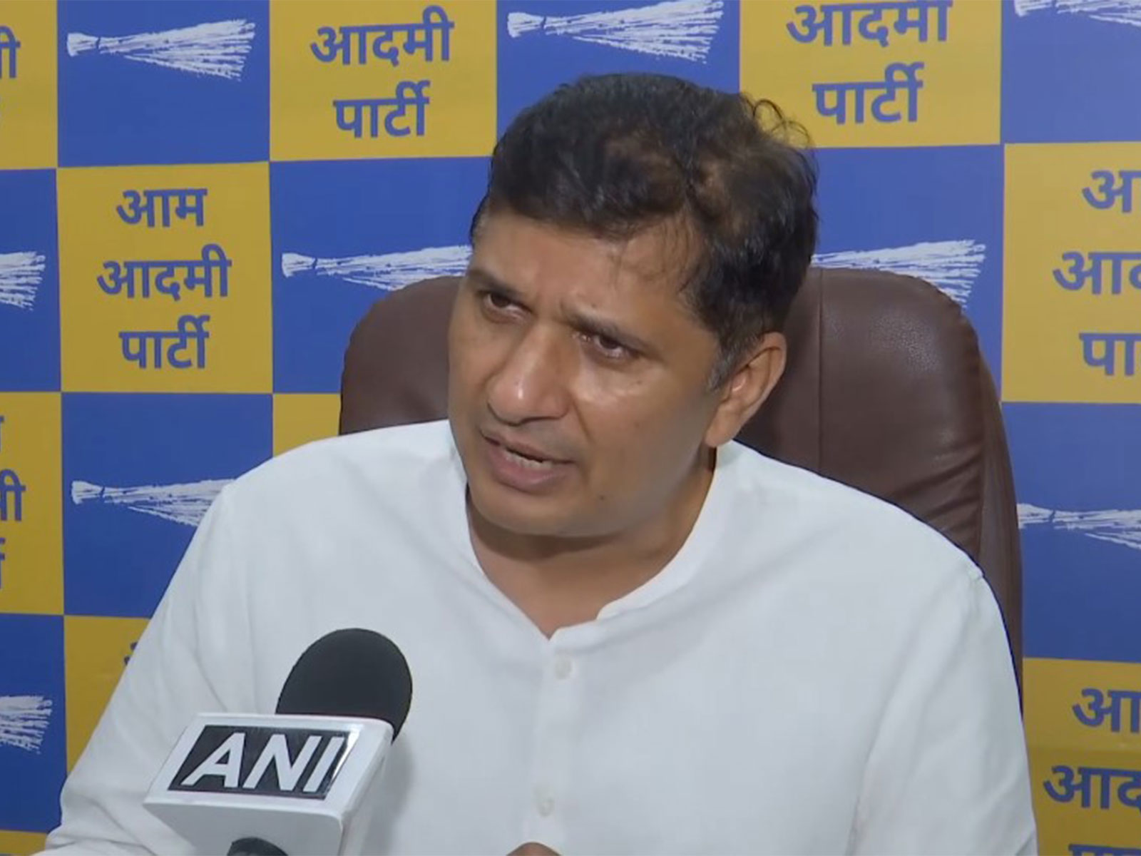 Aam Aadmi Party (AAP) Delhi President Saurabh Bhardwaj (Photo/ANI)