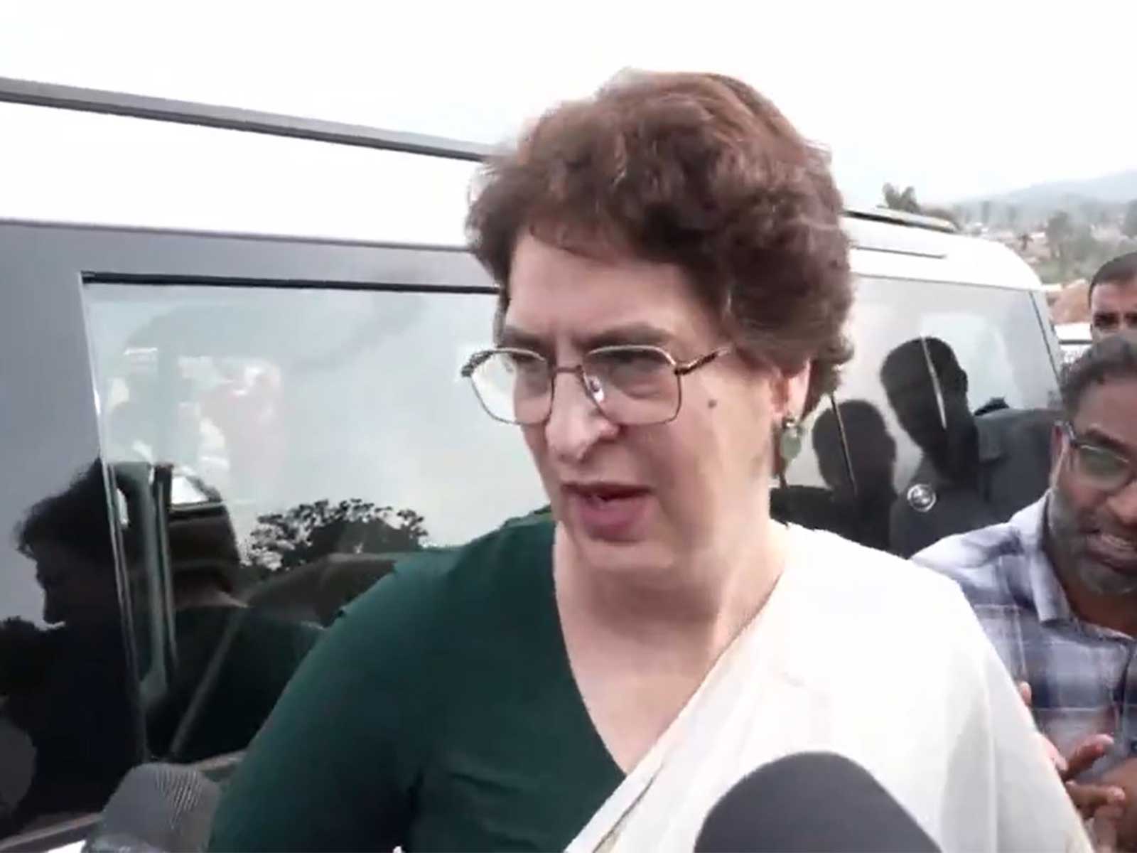 Congress MP Priyanka Gandhi visits township being constructed for Wayanad landslide disaster victims (Photo/ANI)