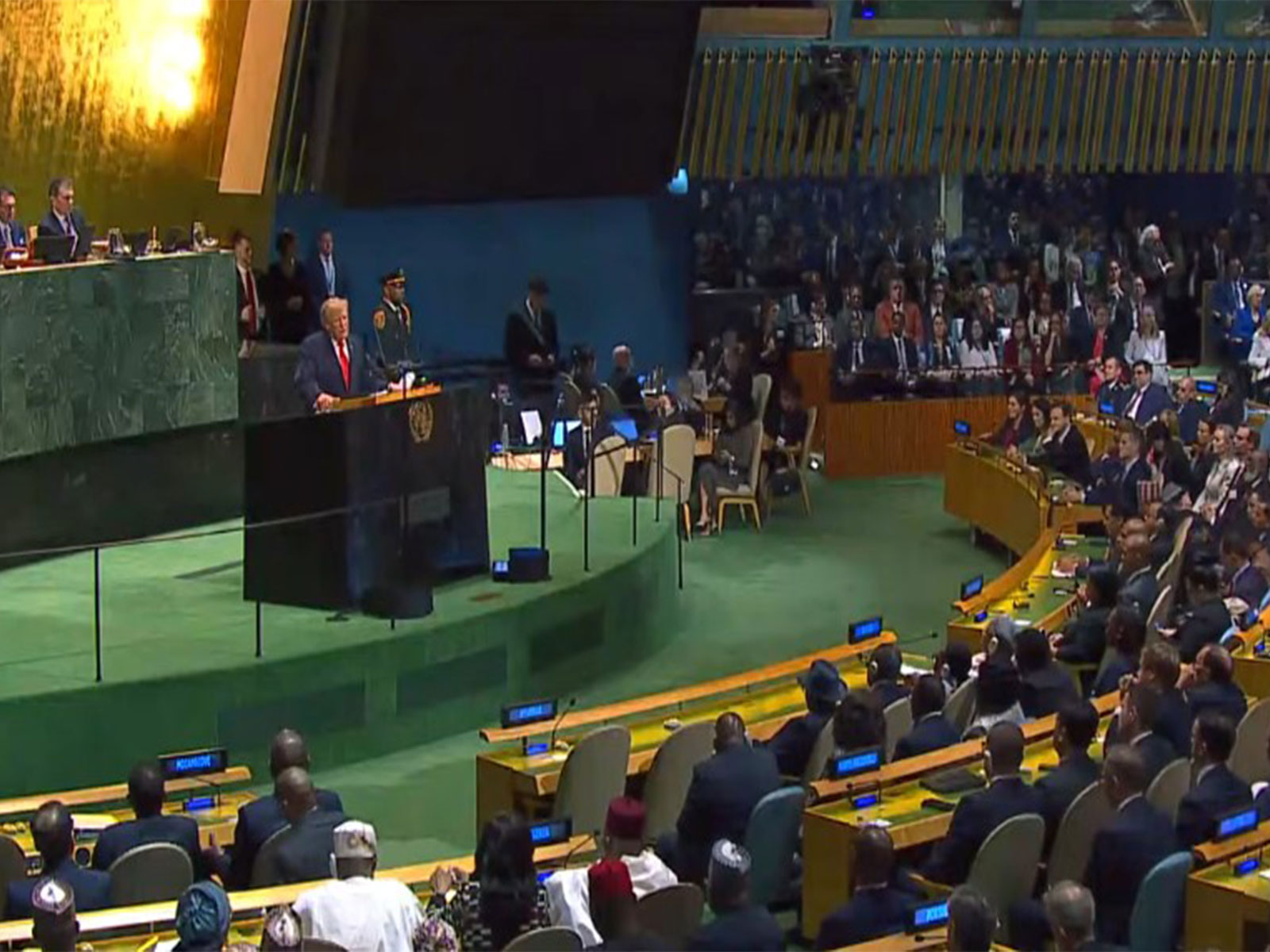 US President Donald Trump delivering remarks at UNGA 81st session in New York (Photo/Youtube/United Nations)