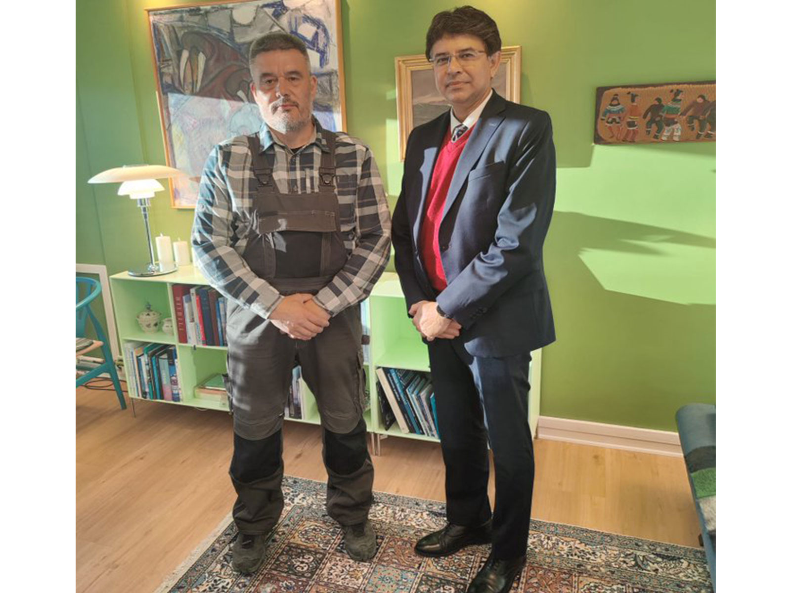India’s Ambassador to Denmark Manish Prabhat meets Greenland Parliament Speaker Kim Marius Kielsen in Nuuk to discuss stronger India-Greenland cooperation. (Photo: X/@IndiainDenmark)