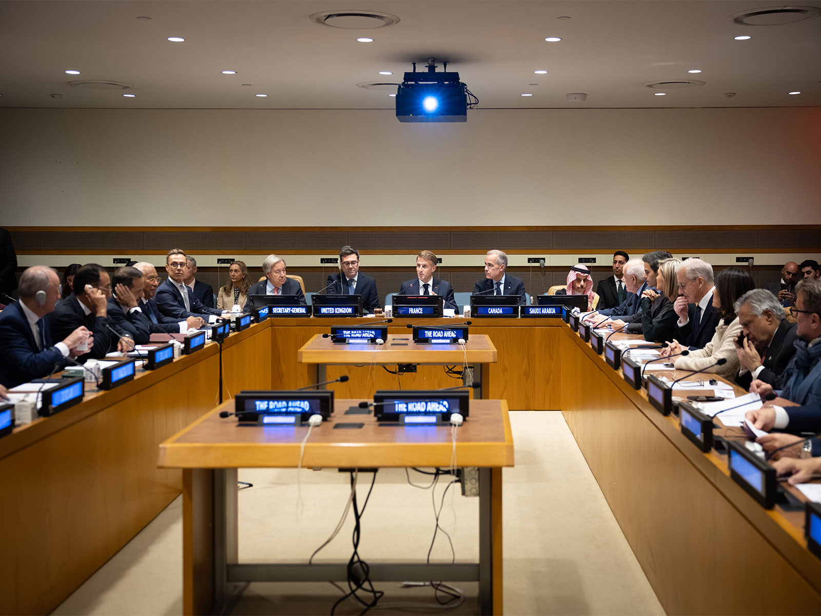 “The Road Ahead” meeting hosted by  Canada, France, Saudi Arabia and the United Kingdom focusing on two-state solution (Photo/X/@MarkJCarney)