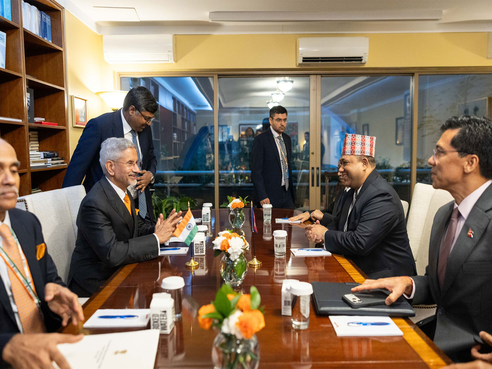 EAM Jaishankar meets Nepal FM Khanal at UNGA (Photo/X@DrSJaishankar)
