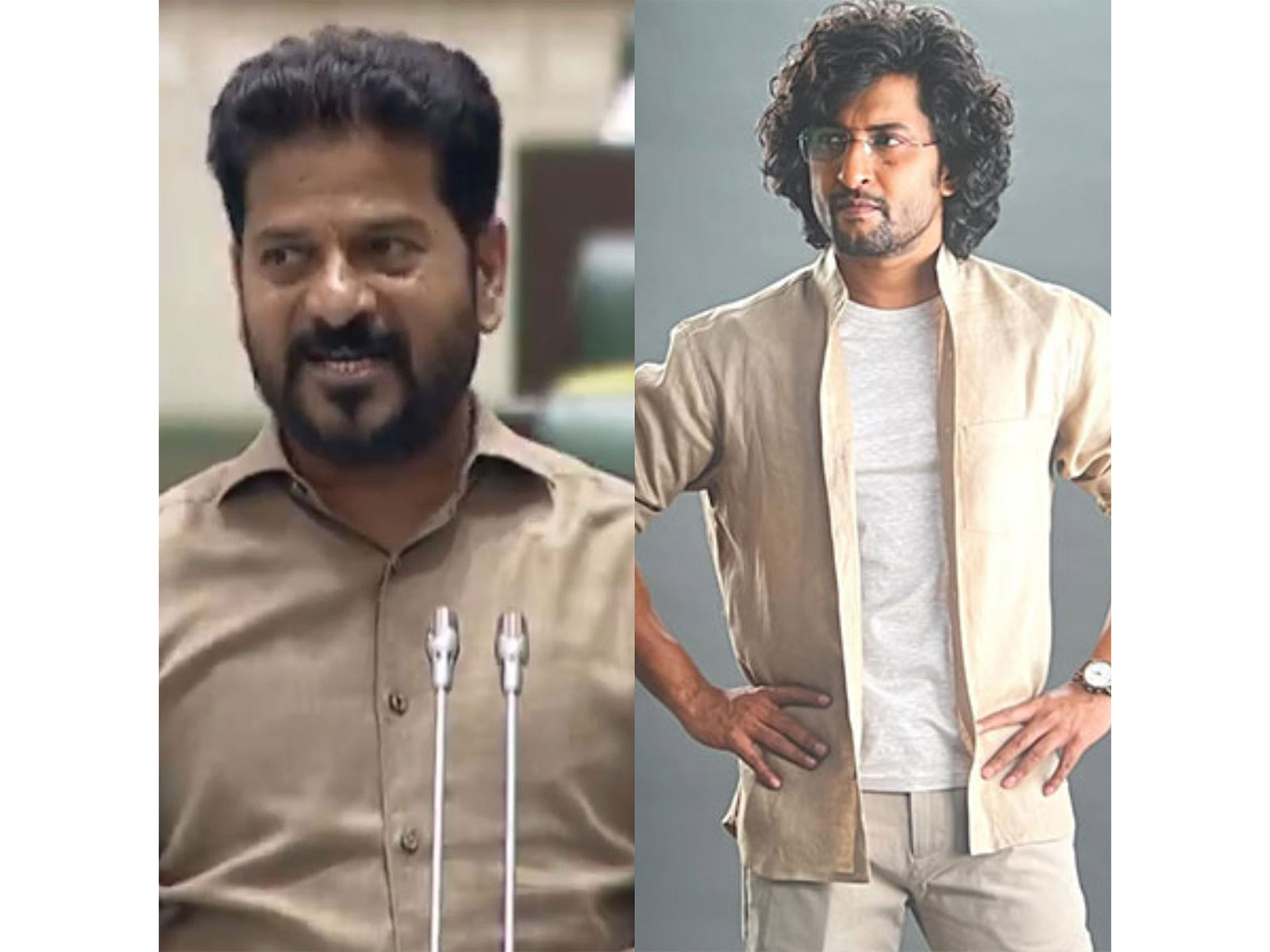 Telangana CM Revanth Reddy (Photo/I&PR Telangana), Actor Nani (Image Source/@nameisnani)
