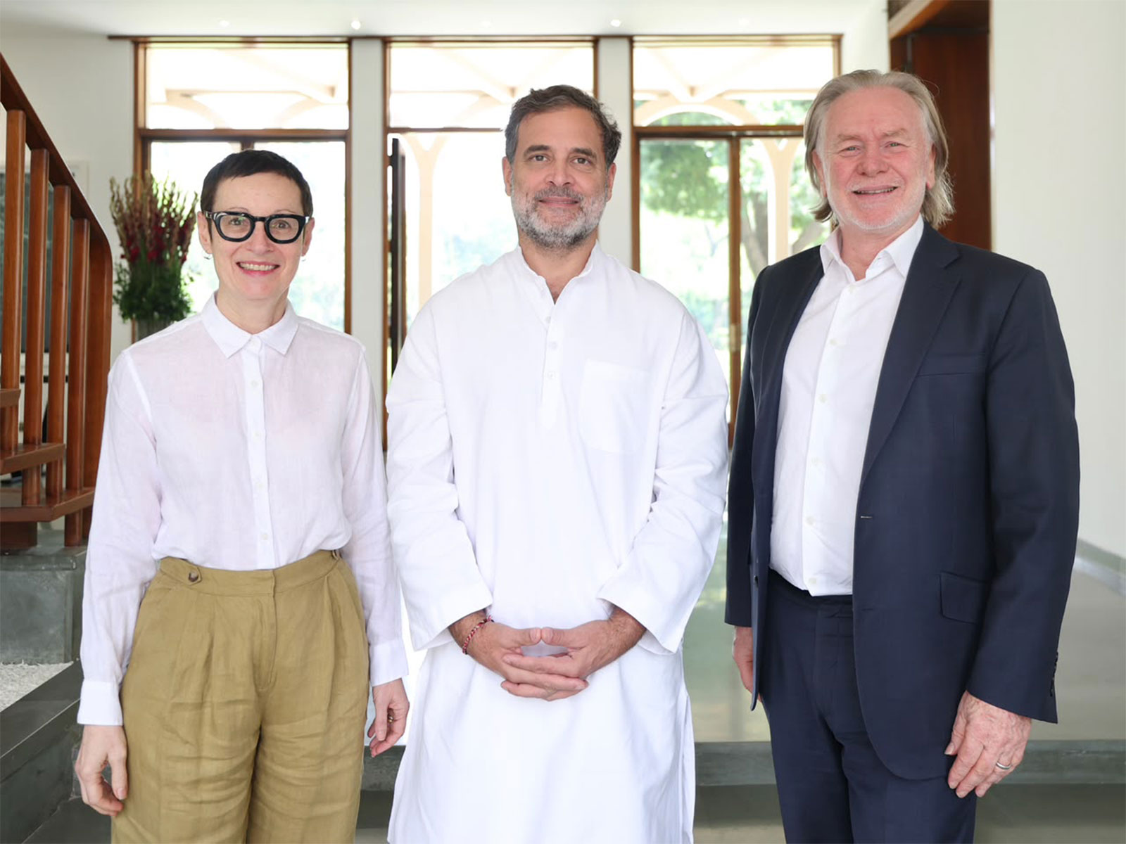 Lok Sabha Leader of Opposition (LoP) Rahul Gandhi meets Australian High Commissioner Philip Green and Professor Susan Marks of the London School of Economics (LSE) (Photo/AICC)