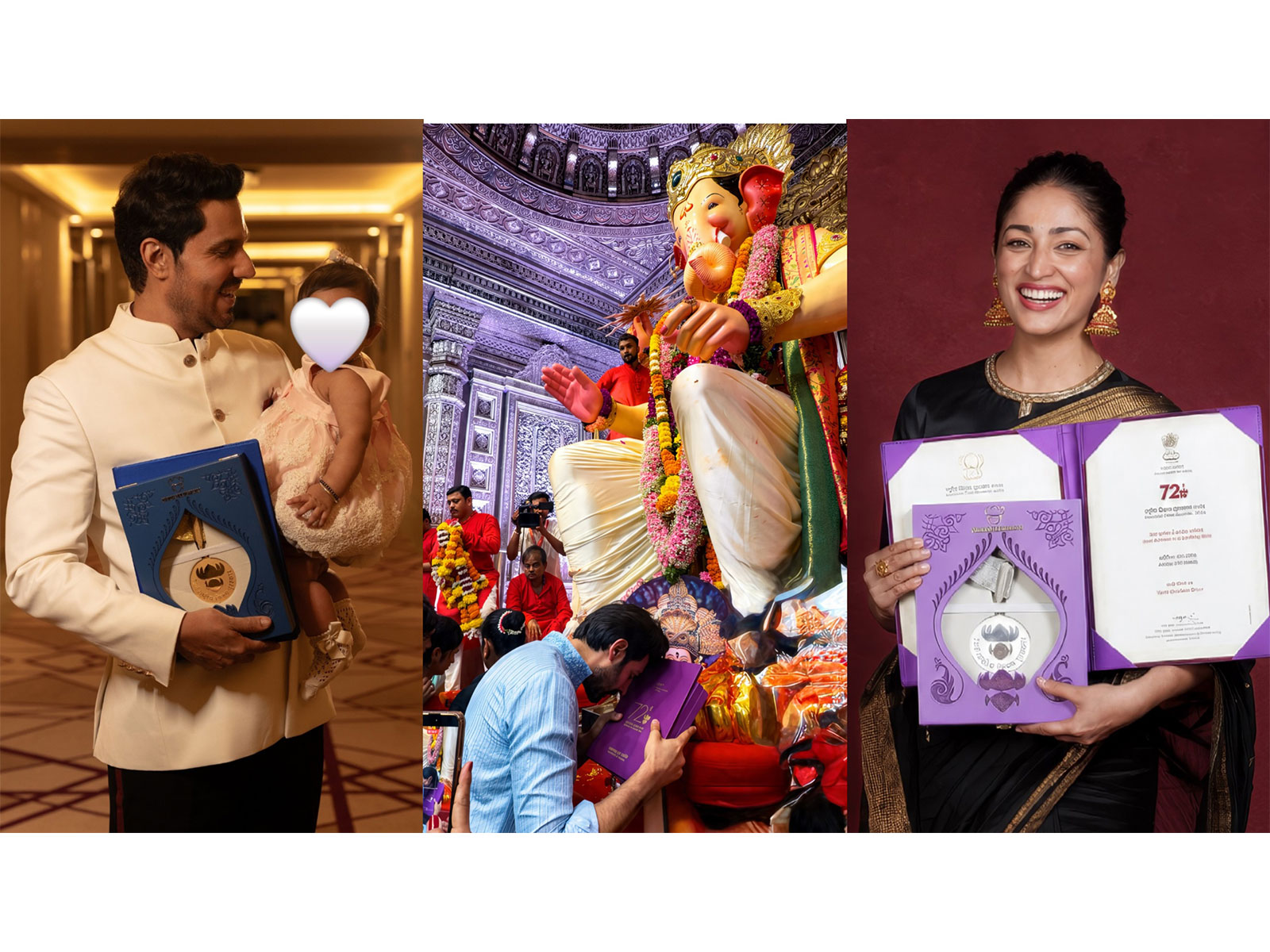 Randeep Hooda, Kartik Aaryan, Yami Gautam celebrate National Awards (Photo/Instagram@kartikaaryan@Yamigautam@randeephooda)