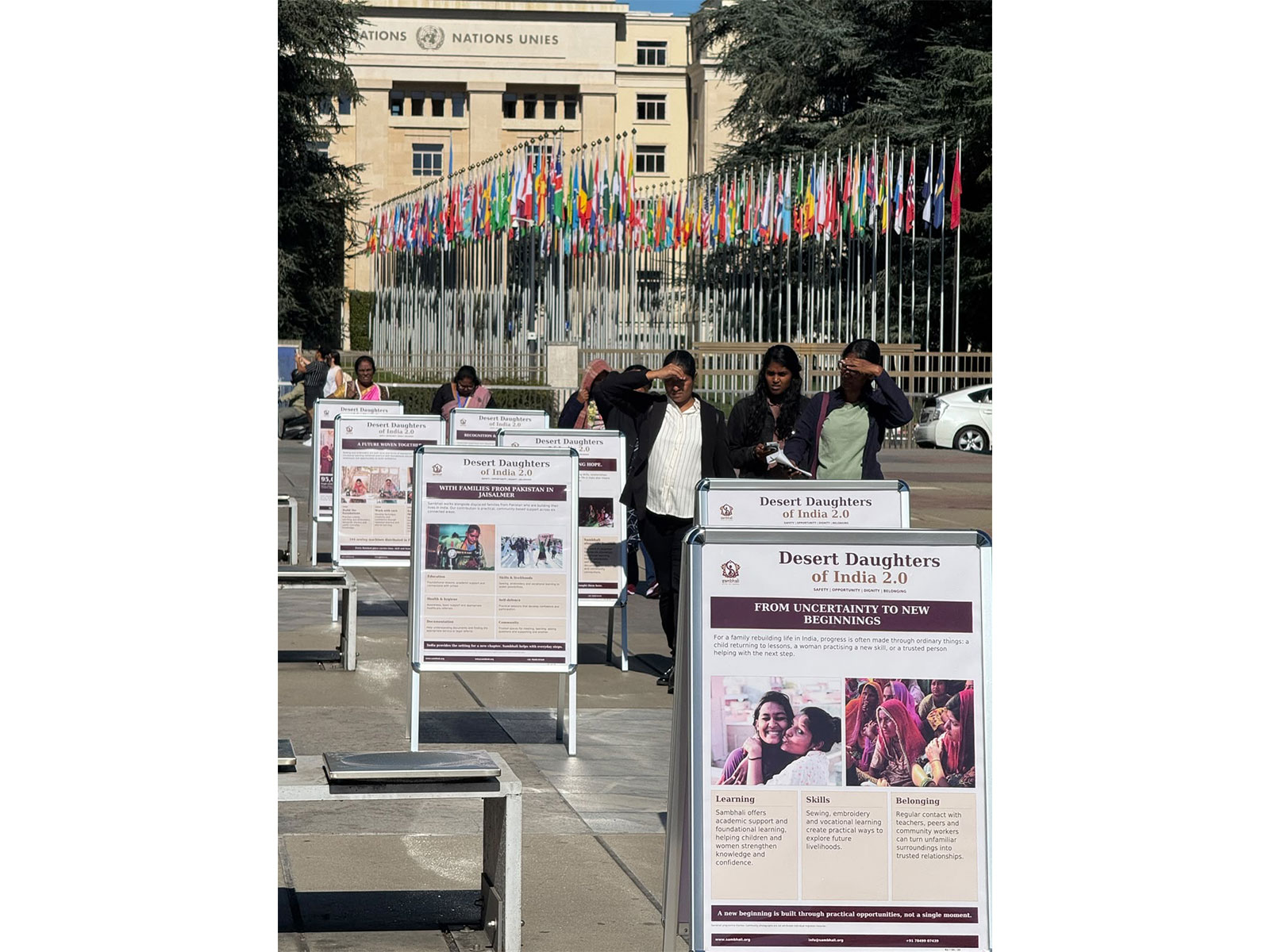 Visual from the ‘Desert Daughters of India 2.0’ exhibition by Sambhali Trust at UN in Geneva (Photo/Sambhali Trust)