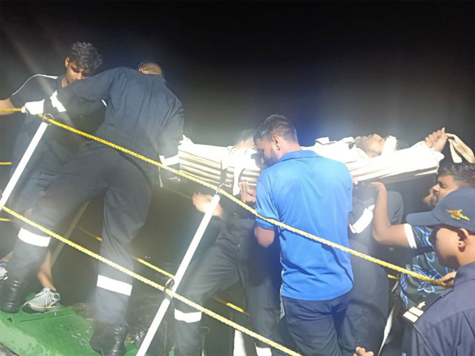 ICG rescues 36-year-old Bangladeshi crew member (Photo/X/@IndiaCoastGuard)